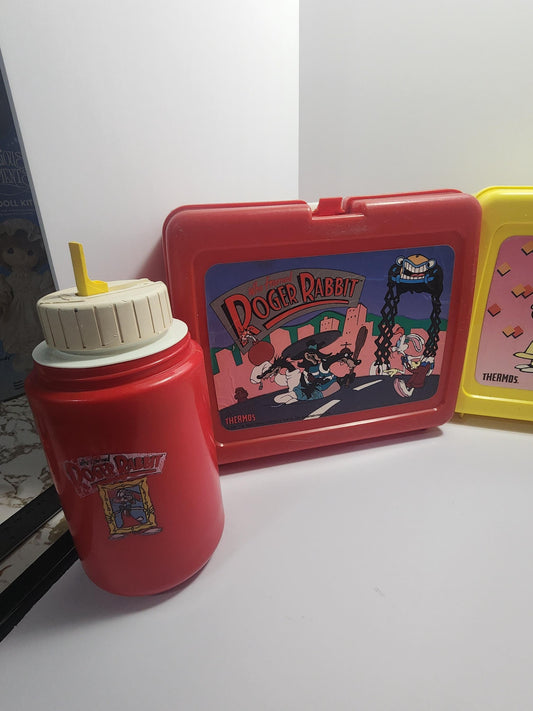 Vintage 1980s 1990s Character Lunchboxes By Aladdin - Hunchback Of Notre Dame - Roger Rabbit - Peanuts Gang - Snoopy - Lunchbox - Aladdin