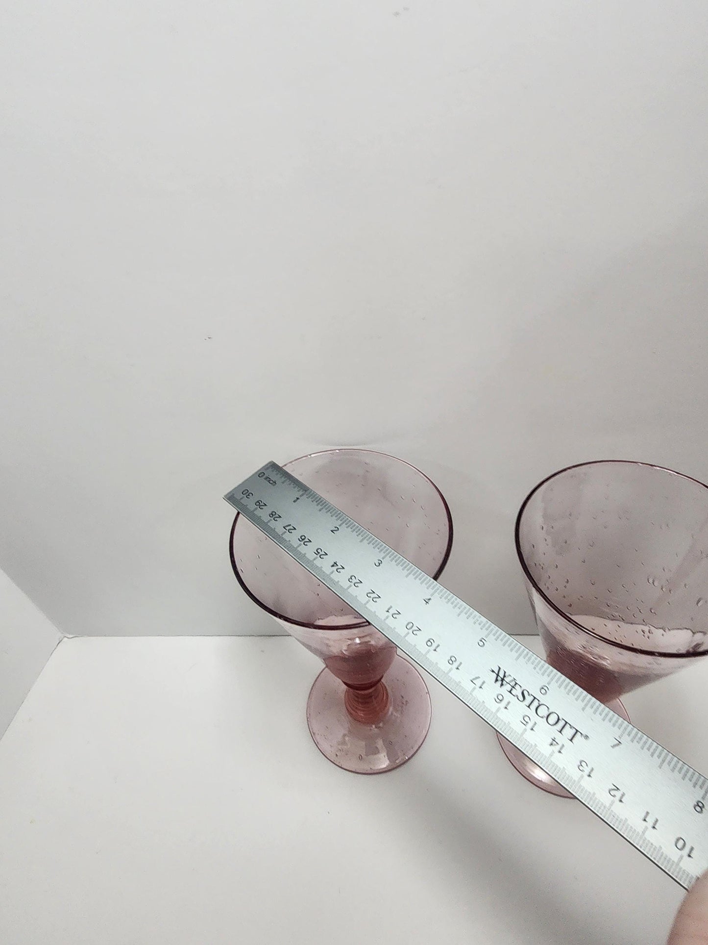 Pink Vintage Wine Cocktail Glasses SET Of 2 - Glasses - Barware - Drinkware - Wine - Wine Glasses - Cocktail - Cocktail Glasses - Pink
