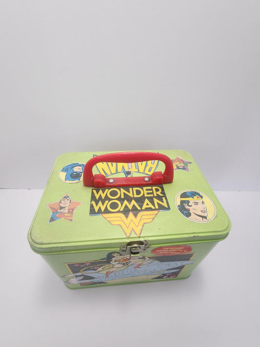 1980's RARE Wonder Women & Superheros Tin Lunchbox - Lunchbox - Lunch Box - Superheros - 1980's - Wonder Woman