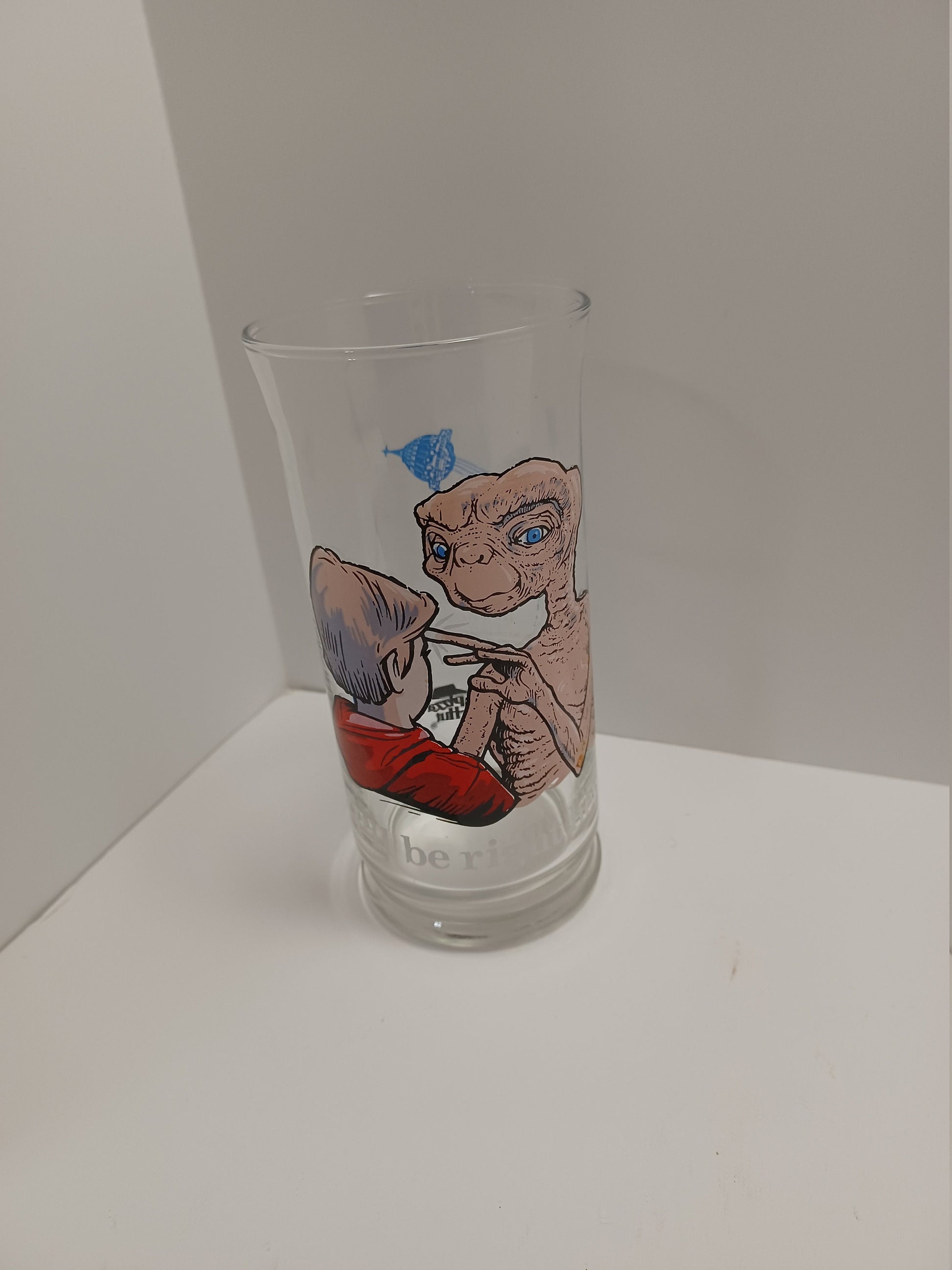 1982 E.T Universal City Studios Pizza Hut Collectors Glass Alien Vintage - ET Glasses - Pizza Hut Glasses - Collectable Glass