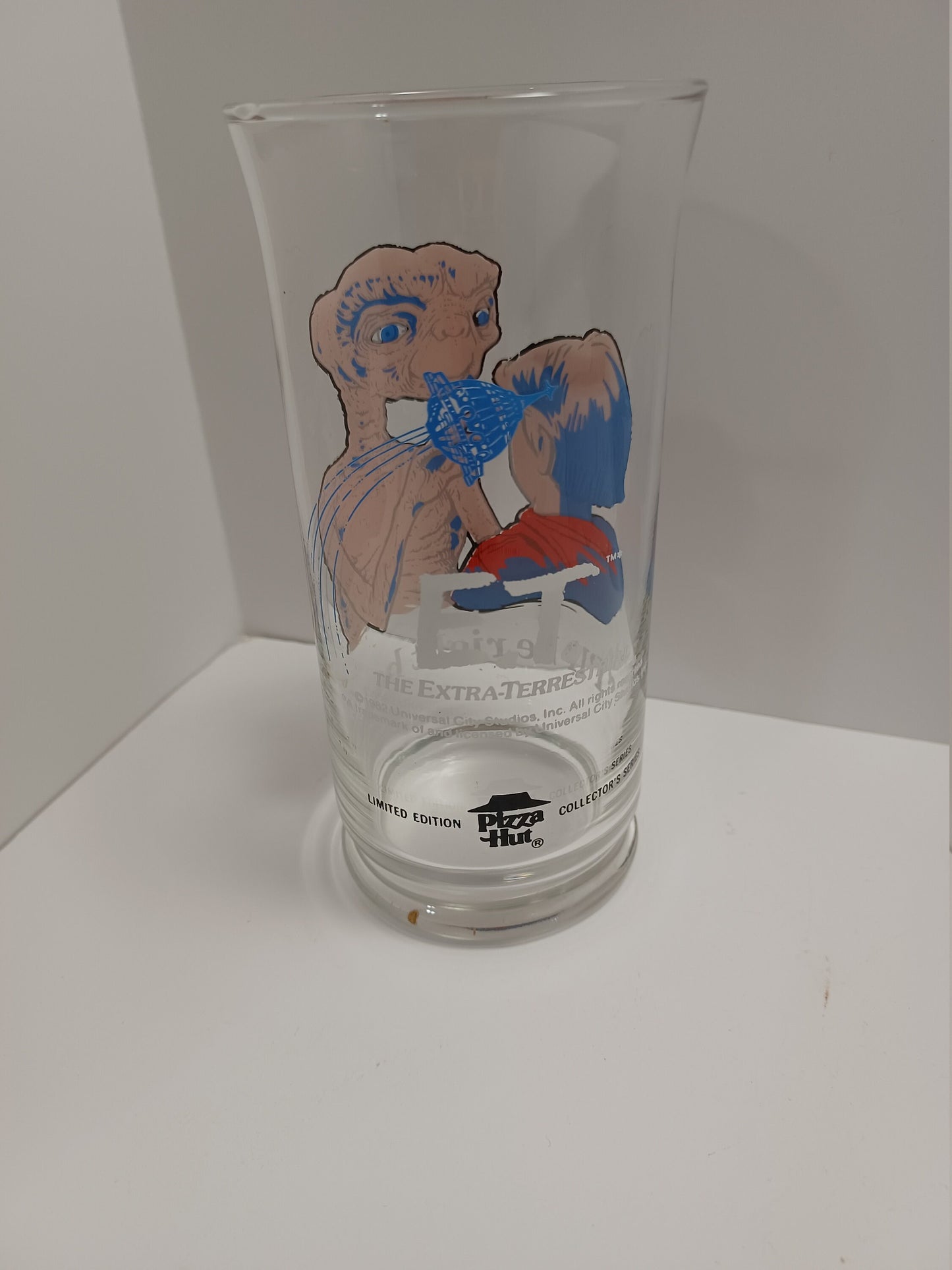 1982 E.T Universal City Studios Pizza Hut Collectors Glass Alien Vintage - ET Glasses - Pizza Hut Glasses - Collectable Glass