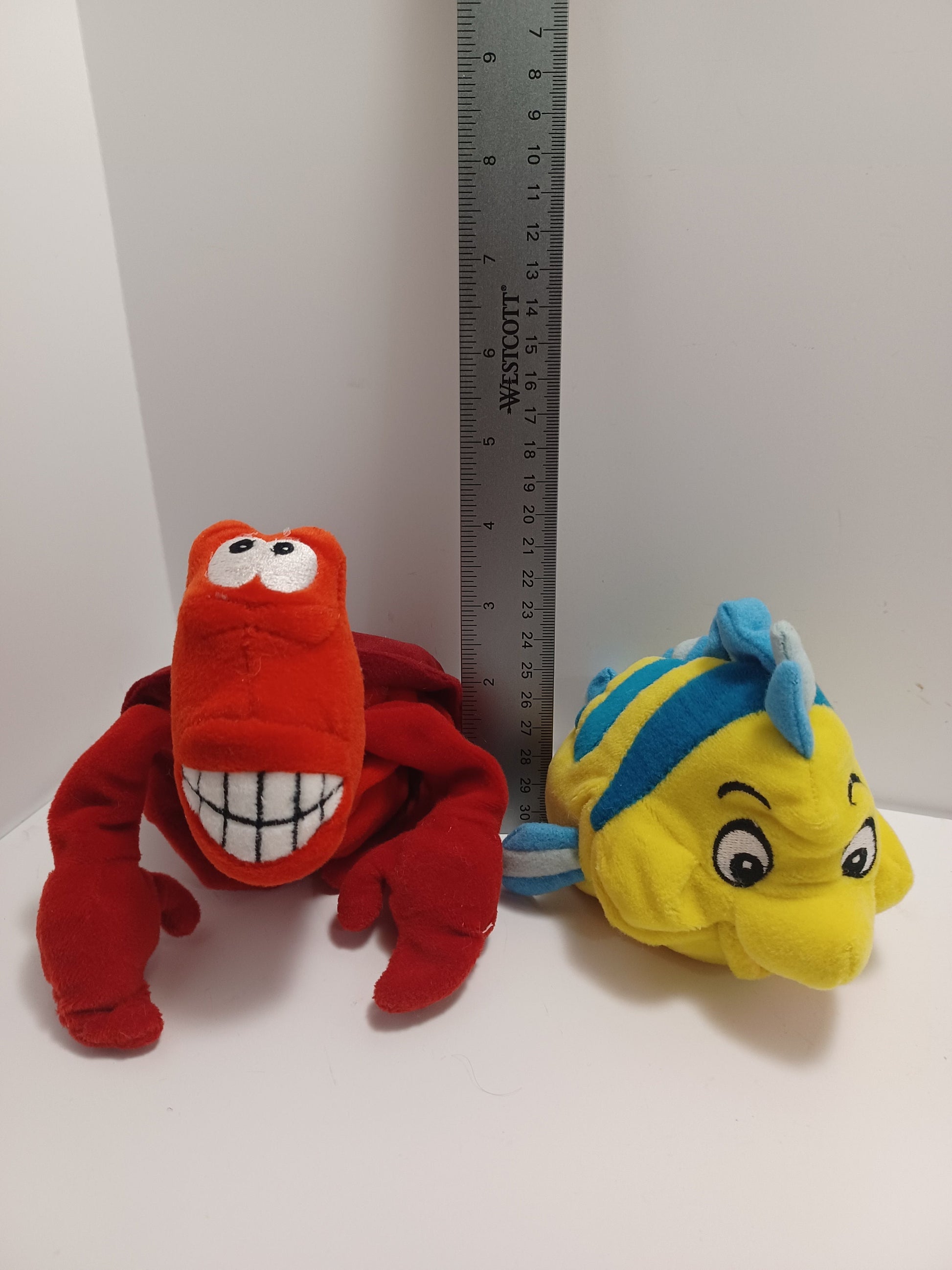 Vintage Exclusive Disney Store Plush The Little Mermaid Flounder & Sebastian - The Little Mermaid - Plush - Disney Plush - Vintage Disney