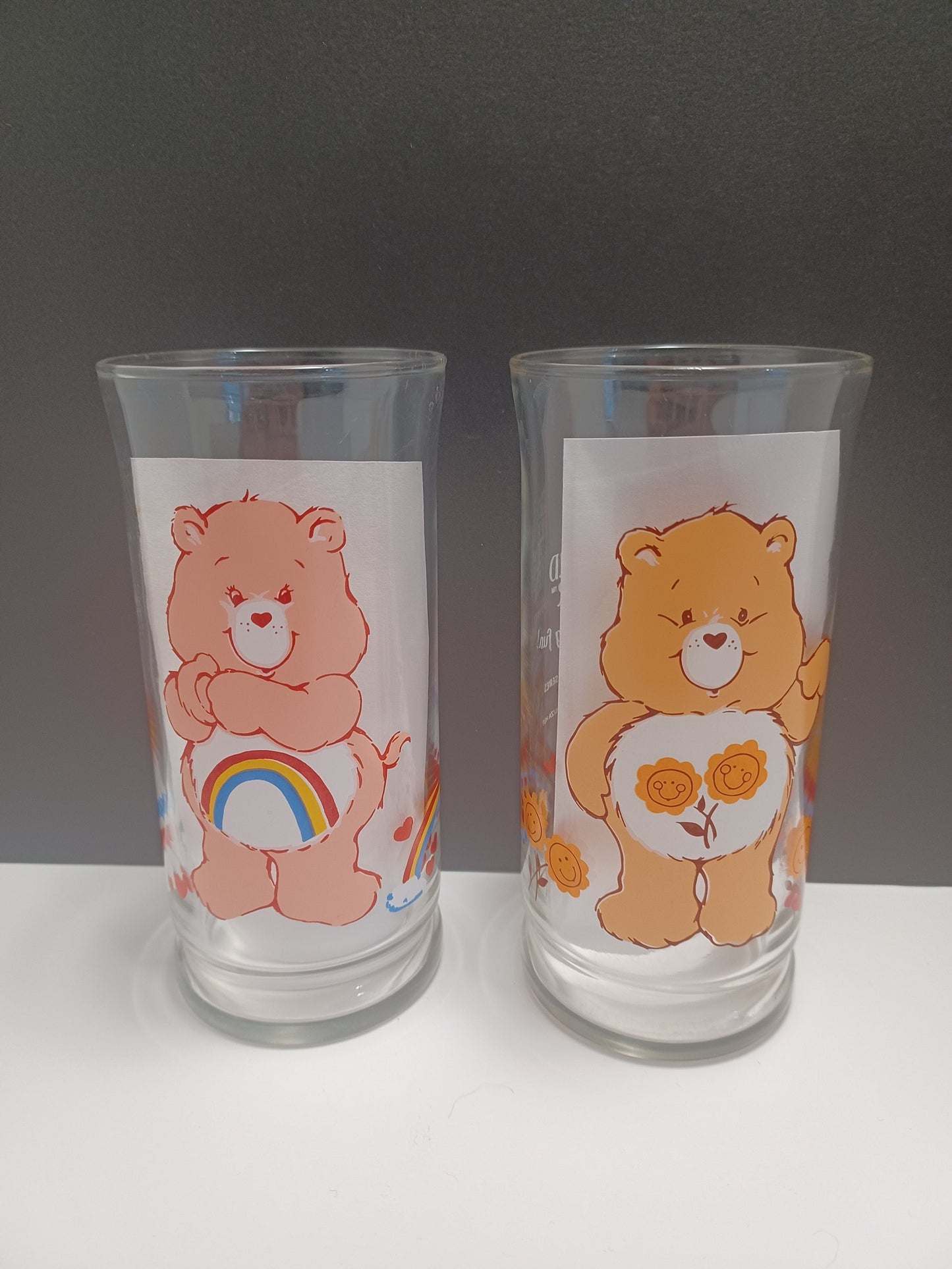Vintage 1983 Carebears Pizza Hut Collectors Glasses - Pizza Hut Glasses - Carebears - Carebears Glasses - Vintage Glasses - Collectable Glas