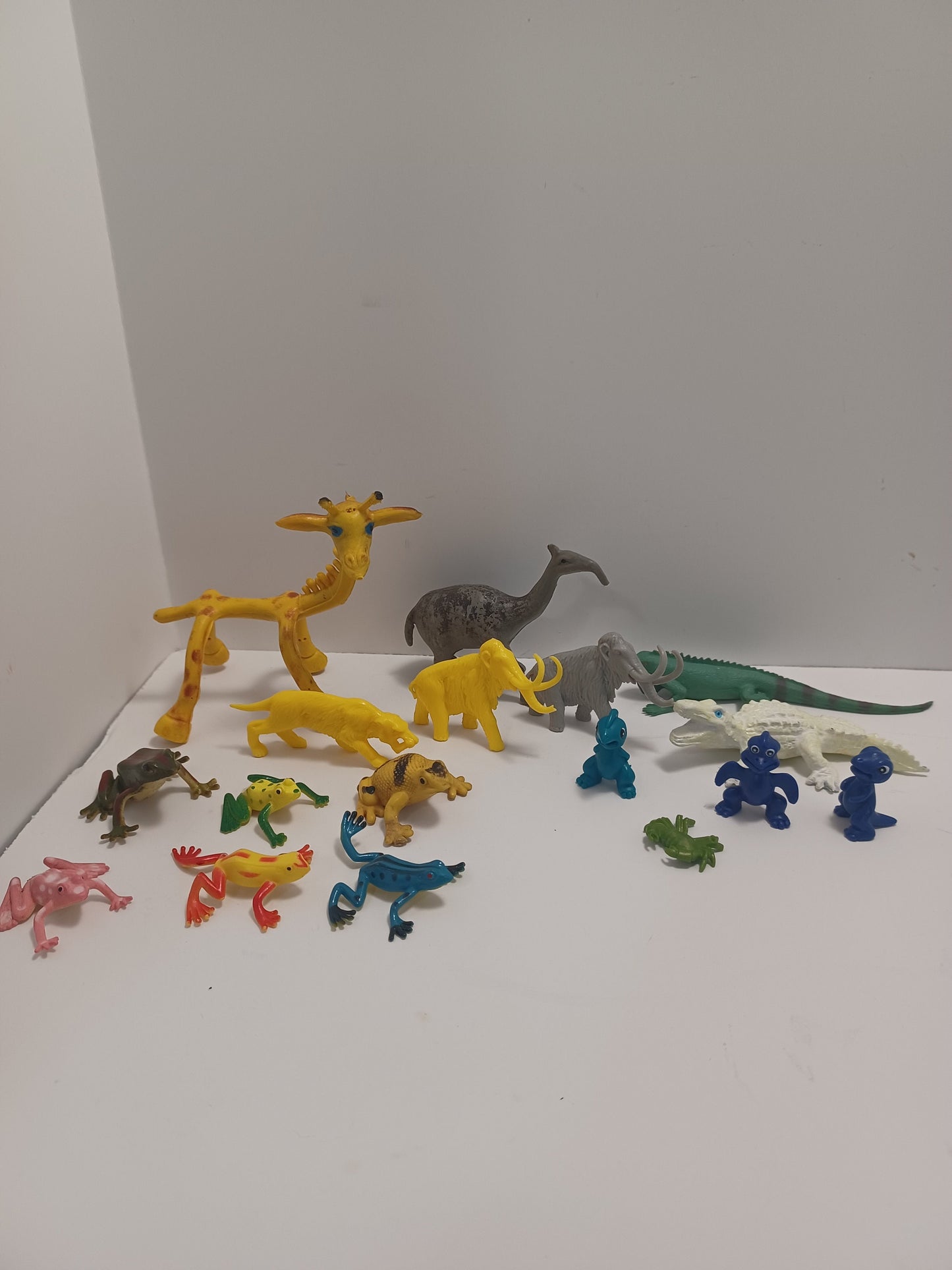 Vintage Animal Toy Lot - 1980s Prehistoric Anteater - IMPERIAL Rubber Toy - Animal Toys - Alligator Toy - Wolly Mammoth Toy - 1960s Toys
