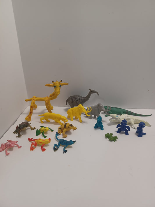 Vintage Animal Toy Lot - 1980s Prehistoric Anteater - IMPERIAL Rubber Toy - Animal Toys - Alligator Toy - Wolly Mammoth Toy - 1960s Toys