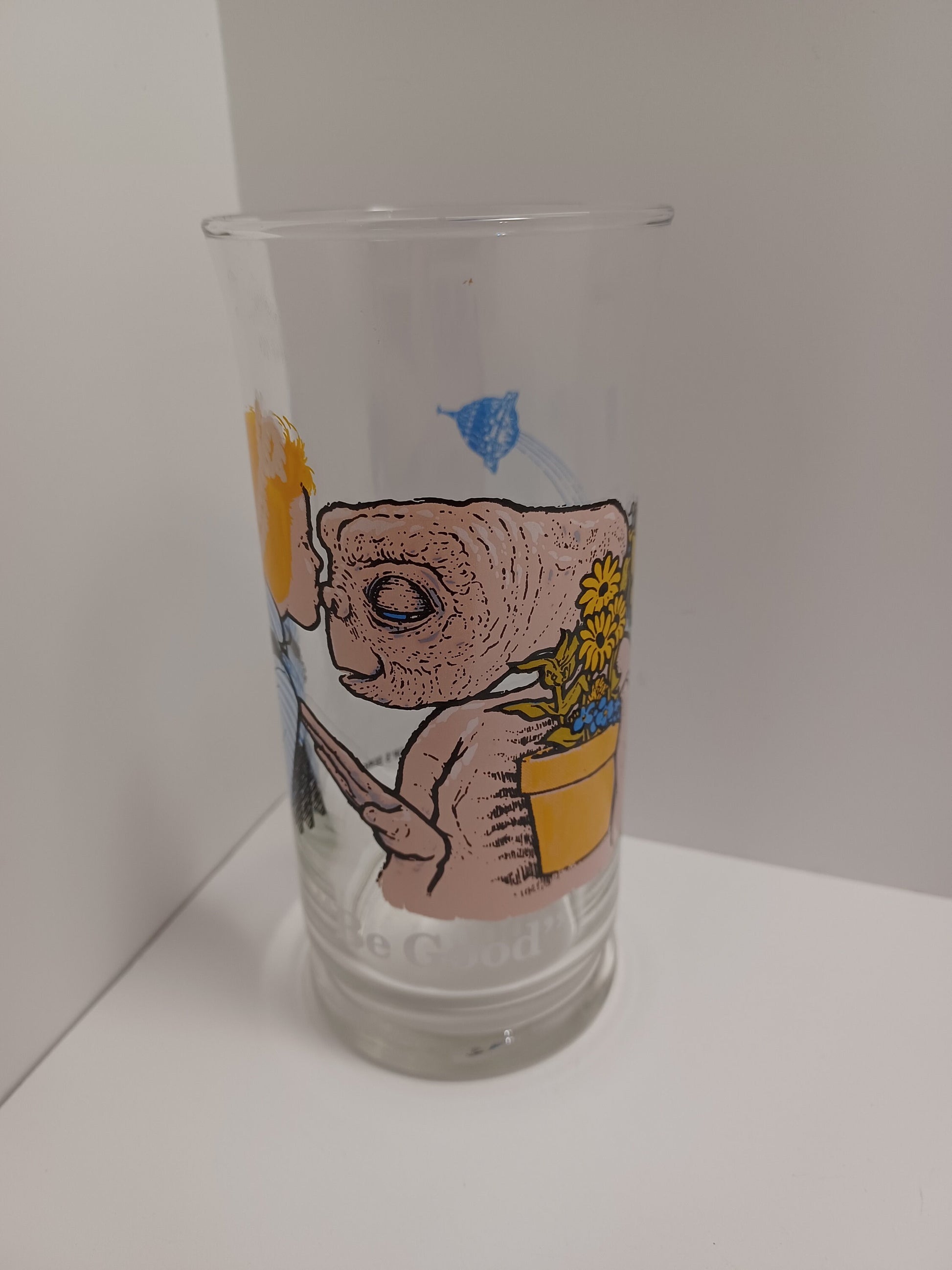 1982 E.T Universal City Studios Pizza Hut Collectors Glass Alien Vintage - ET Glasses - Pizza Hut Glasses - Collectable Glass