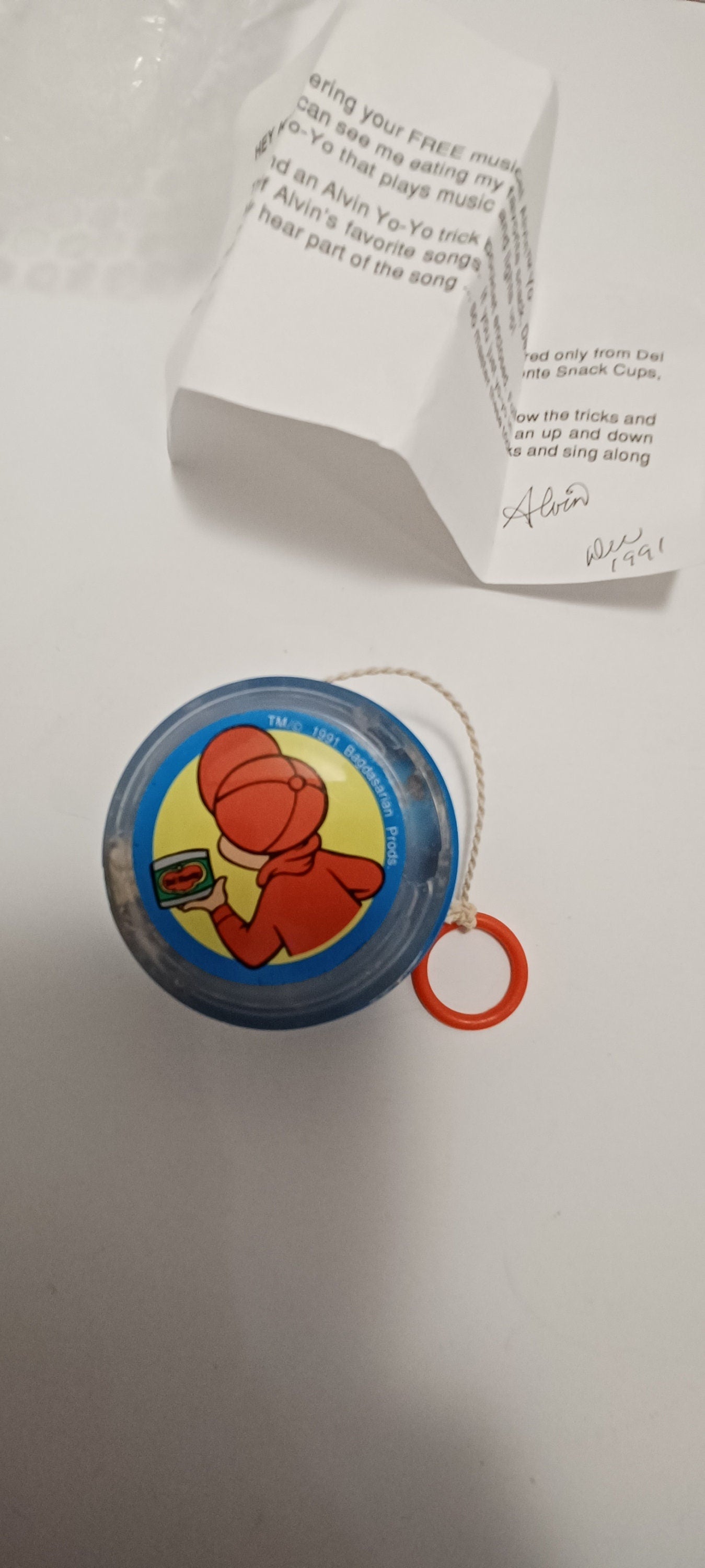 Alvin and The Chipmunks YoYo 1991 - Del Monte Pudding - Alvin and the Chipmunks - Alvin - Yoyo - Vintage YoYo - Del Monte Pudding