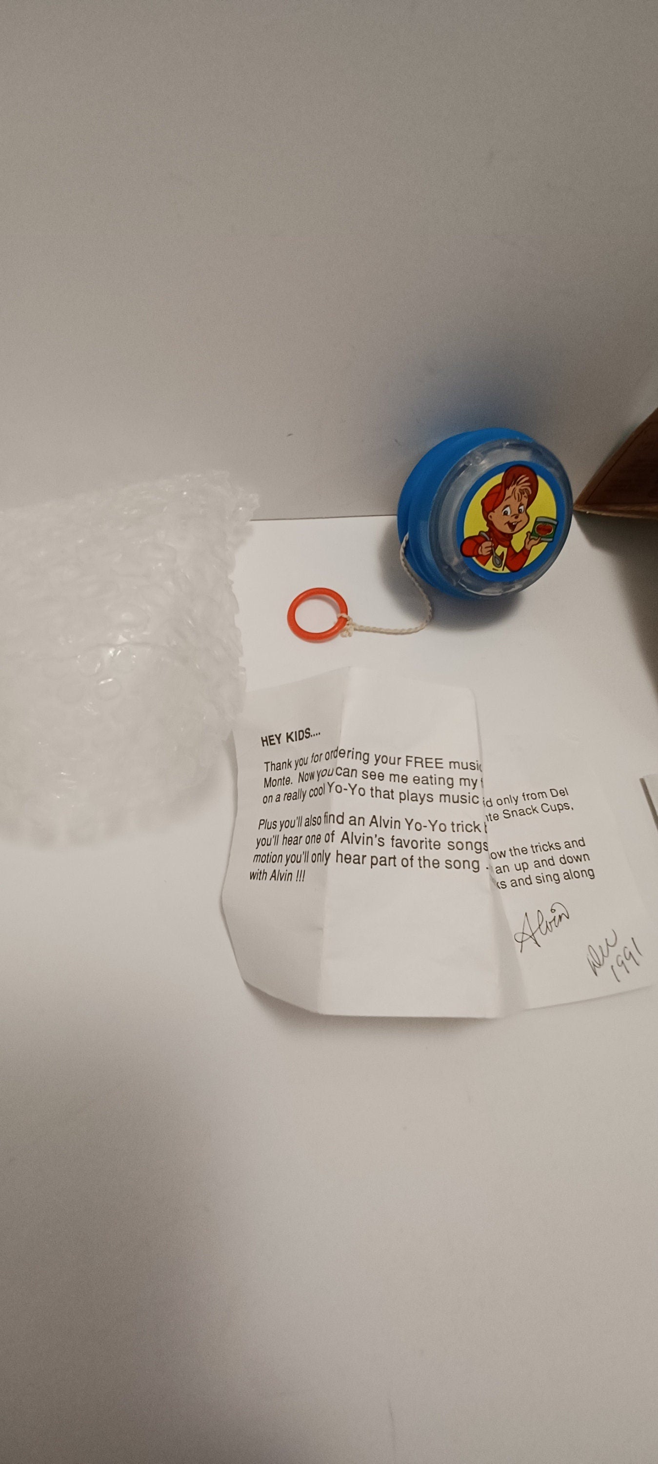 Alvin and The Chipmunks YoYo 1991 - Del Monte Pudding - Alvin and the Chipmunks - Alvin - Yoyo - Vintage YoYo - Del Monte Pudding