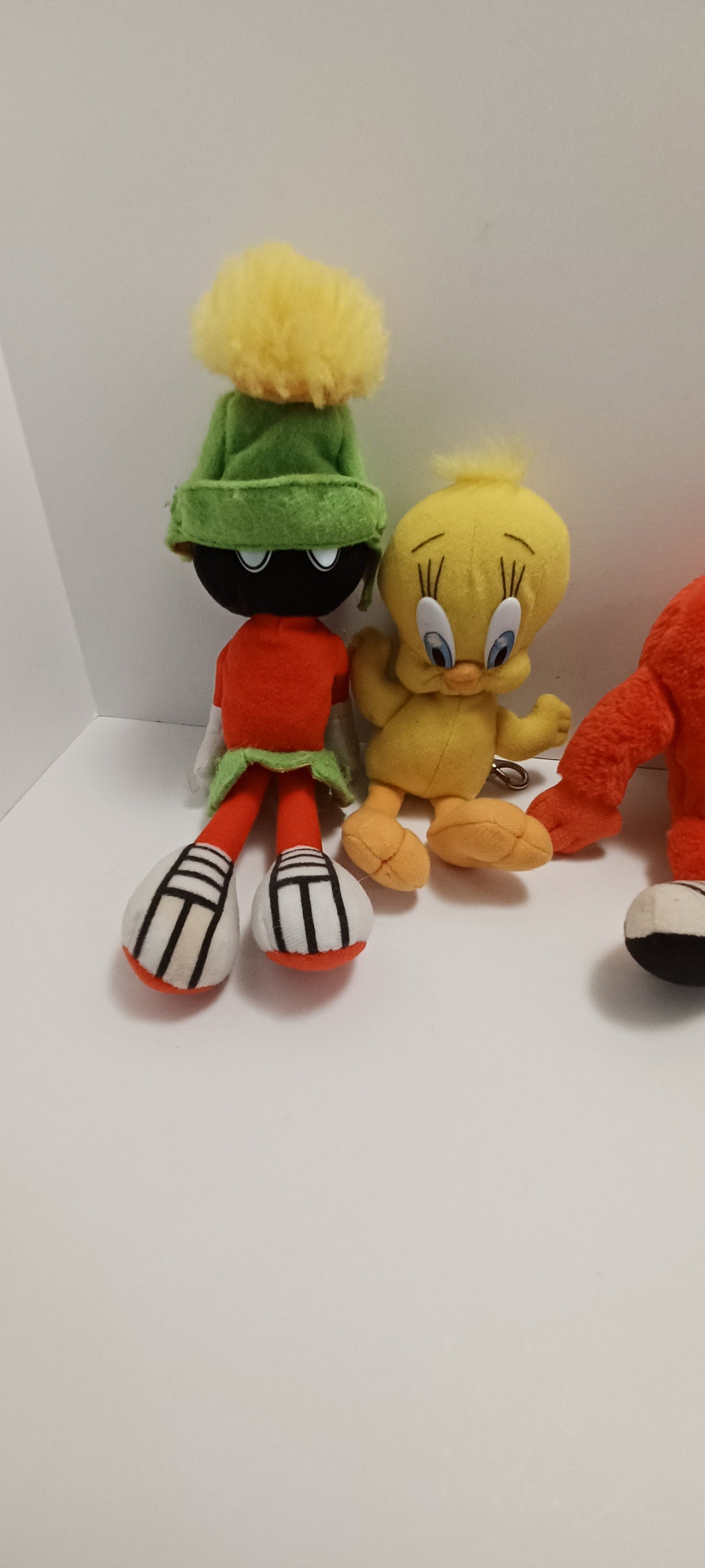 Vintage 1990s Looney Tunes Beanie Minis With Clip - Looney Tunes - Plush - Beanie Babies - Beanie Mini - Stuffed Animals - Tweety - Foghorn