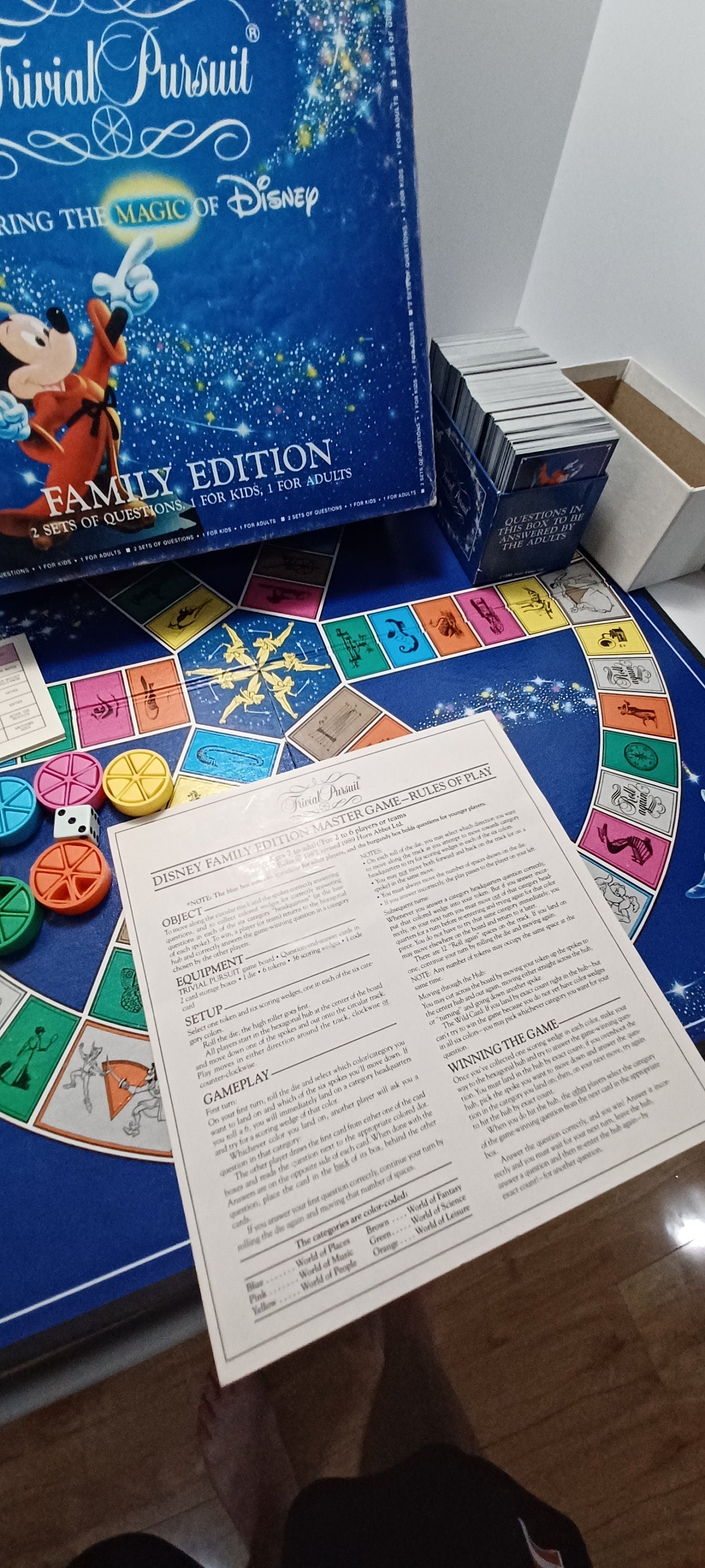 Vintage 1980s Trivial Pursuit Family Board Games - Disney - Disney Trival Pursuit - Board Games - Vintage Board Games - TV Games - Family