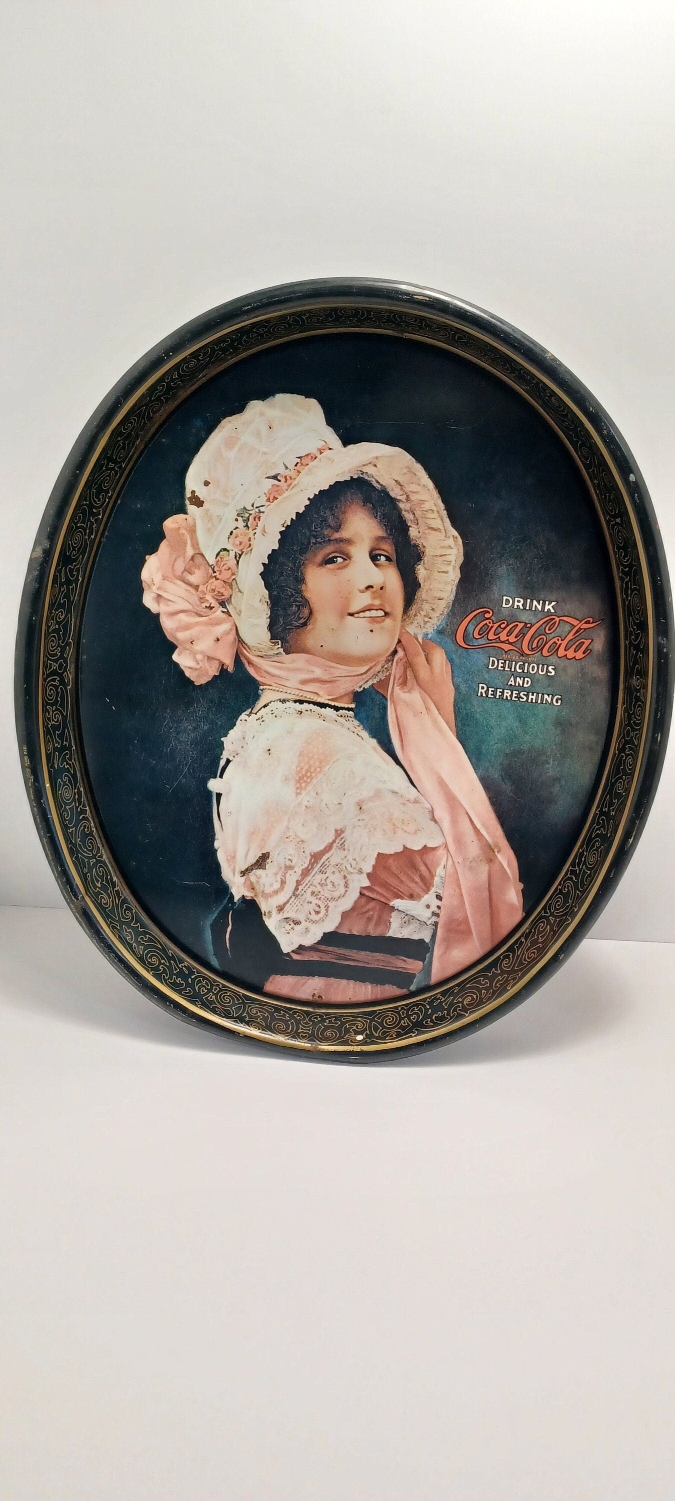 Vintage Coca Cola Oval Serving Tray - Serving Tray - Coca Cola - Coke - Vintage Coke - Vintage Serving Tray - Tray - Coca Cola Tray