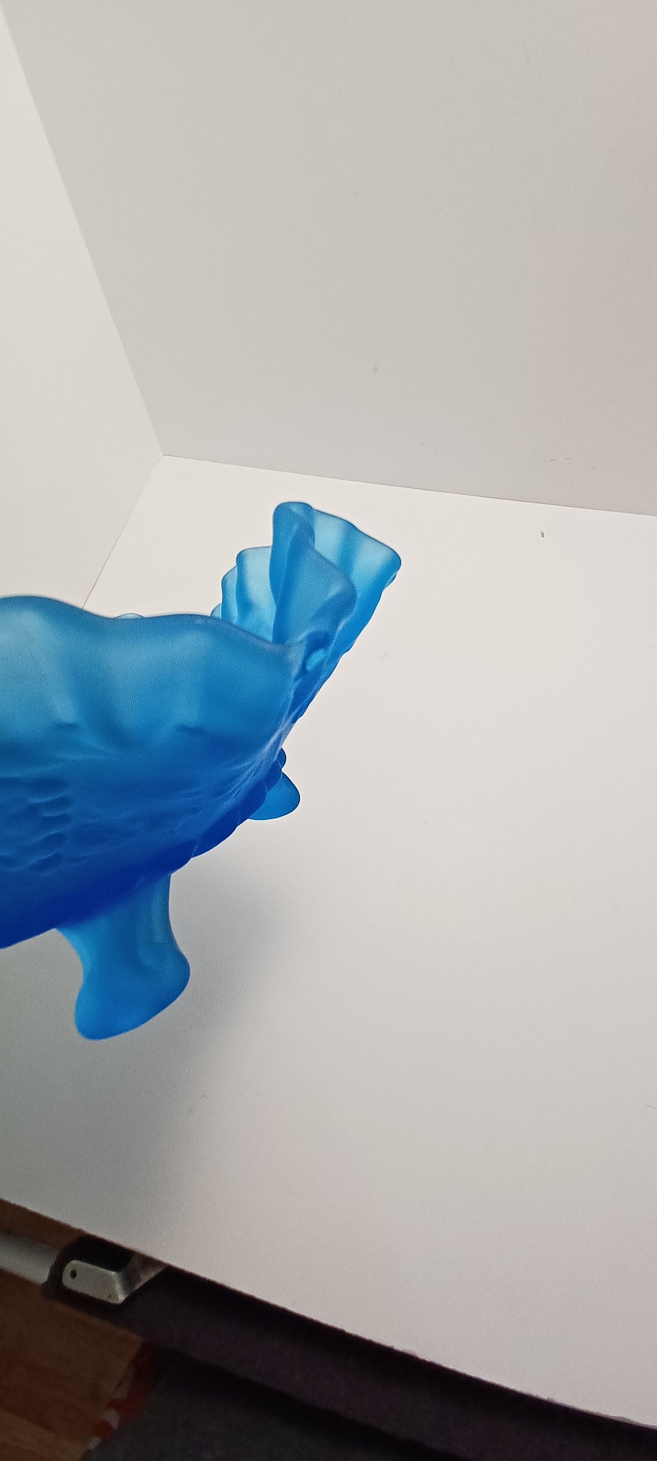 Vintage Westmoreland Paneled Blue Mist Crimpted Footed Candy Dish - Vintage Glass - Westmoreland - Candy Dish - Glass - West More Land