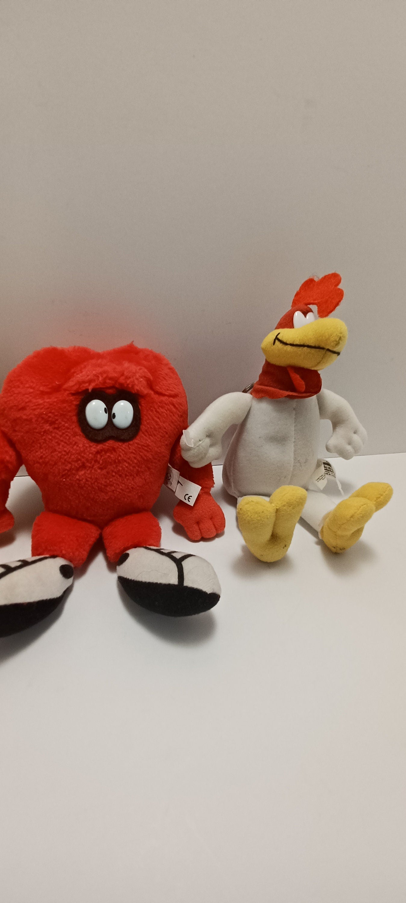 Vintage 1990s Looney Tunes Beanie Minis With Clip - Looney Tunes - Plush - Beanie Babies - Beanie Mini - Stuffed Animals - Tweety - Foghorn