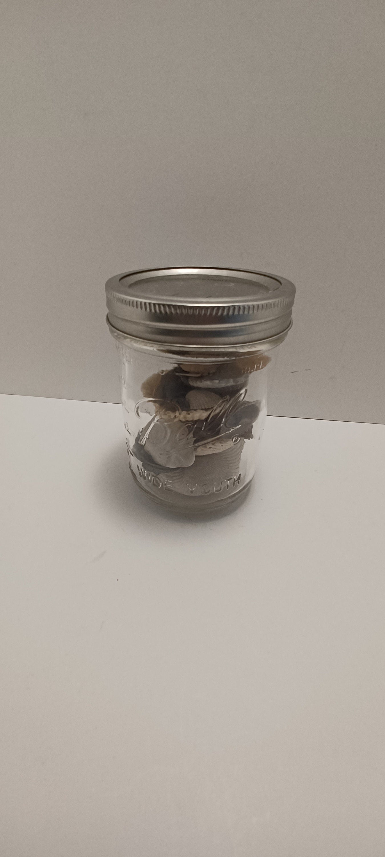 Ball Glass Jar With Sea Shells From Around The US - Sea Shells - Daytona Beach - Key West - Travel - Travel Gift - Glass Jar - Beach - Ocean