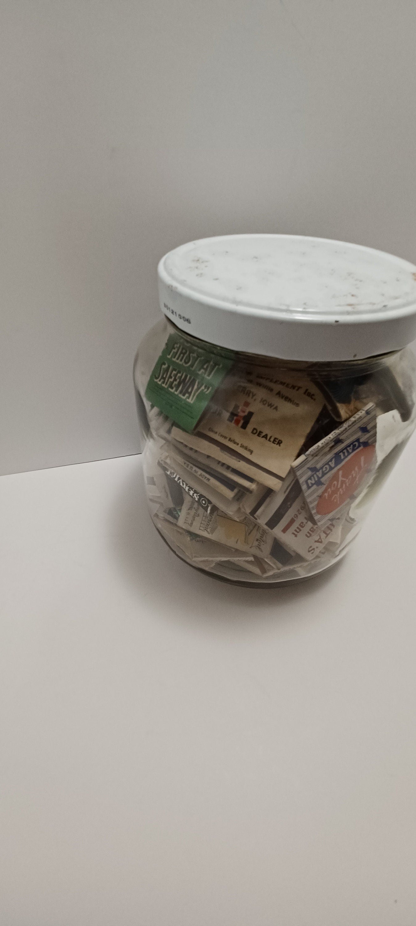 Vintage Matches Collection With Glass Jar Included - Glass Jar - Matches - Vintage Matches - Collectable Matches - Iowa Bank - Iowa Matches