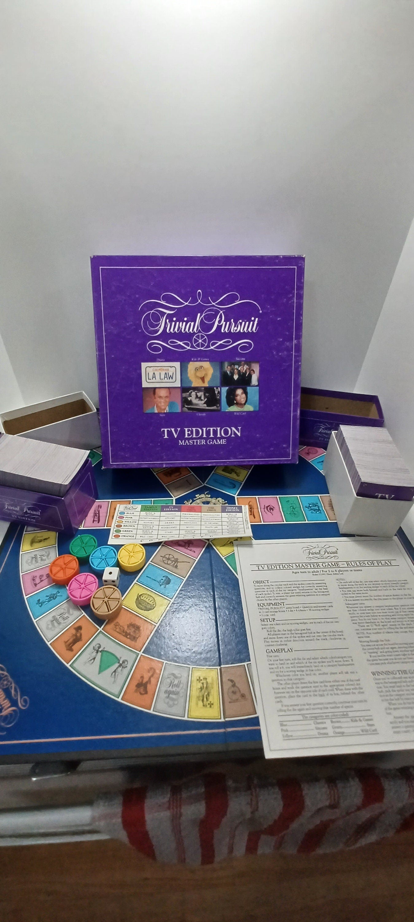 Vintage 1980s Trivial Pursuit Family Board Games - Disney - Disney Trival Pursuit - Board Games - Vintage Board Games - TV Games - Family