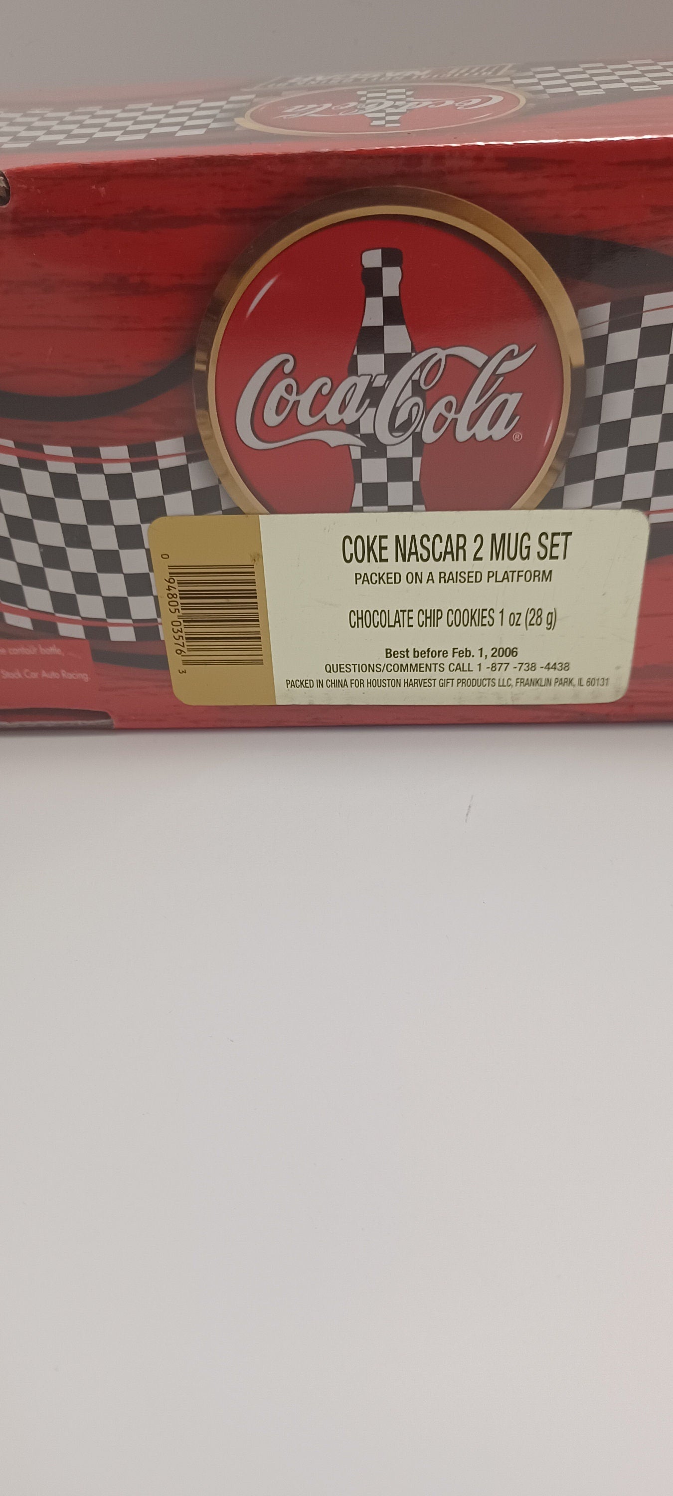 Coca Cola Nascar 2 Mug Gift Set Chocolate Chip Cookies New In Box - Nascar - Gift Set - Mugs - Coffe Mugs - Coca Cola - Coke