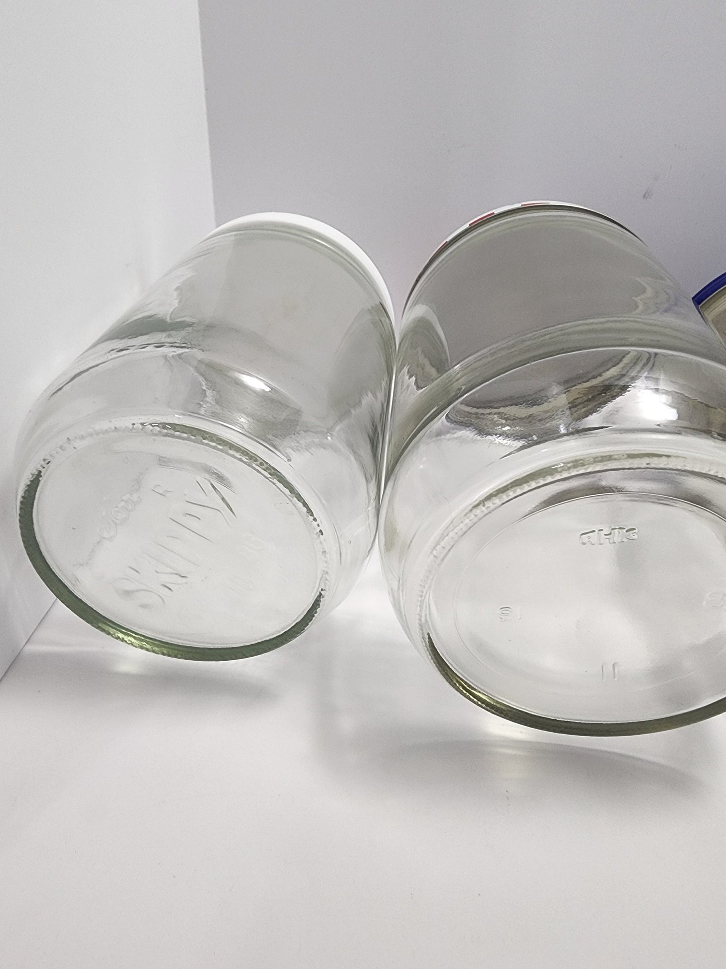 Vintage Skippy Peanut Butter Glass Jars - Skippy - Peanut Butter - Glass Jars - Skippy Jars - Peanut Butter Glass - Vintage Food