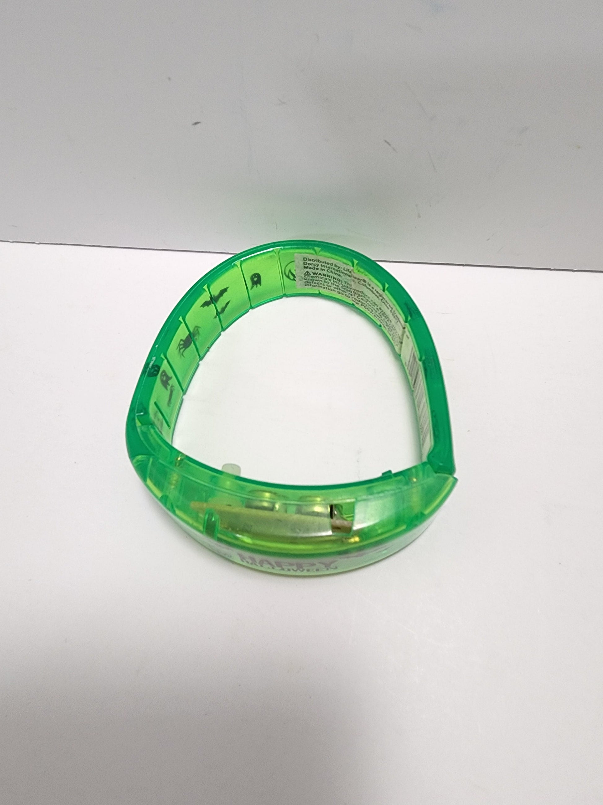Halloween Light Up Green Wrist Band - Halloween - Light Up - Wristband - Halloween Lights - Dark Toys - Glow In The Dark