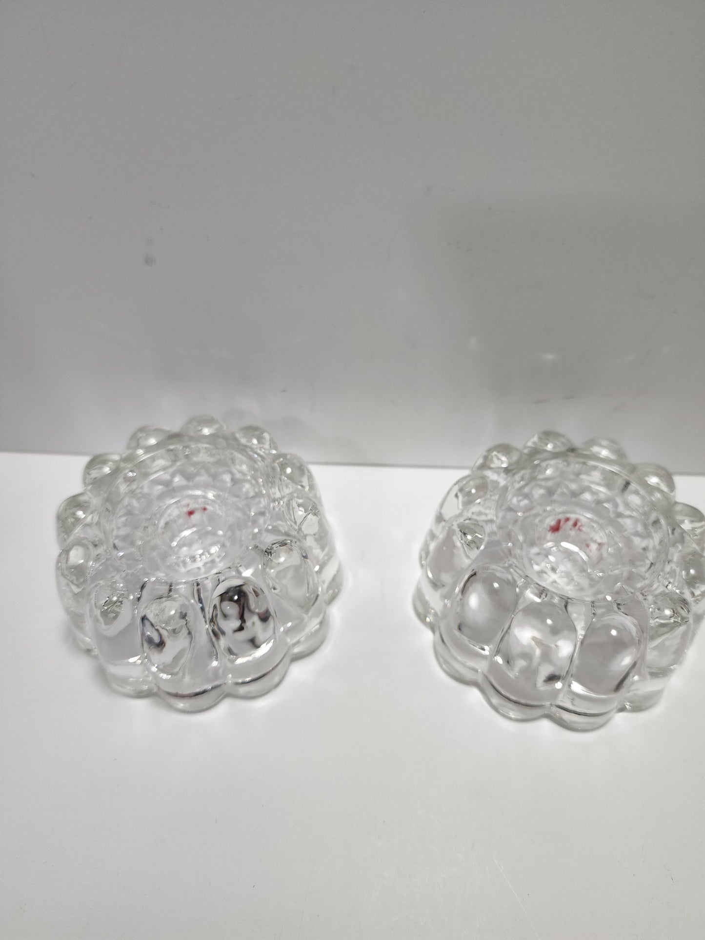 Vintage 1970s Princess House Reversible Candleholders - Candleholder- Tealight Holders - Candles - Tealight - Crystal - Princess House