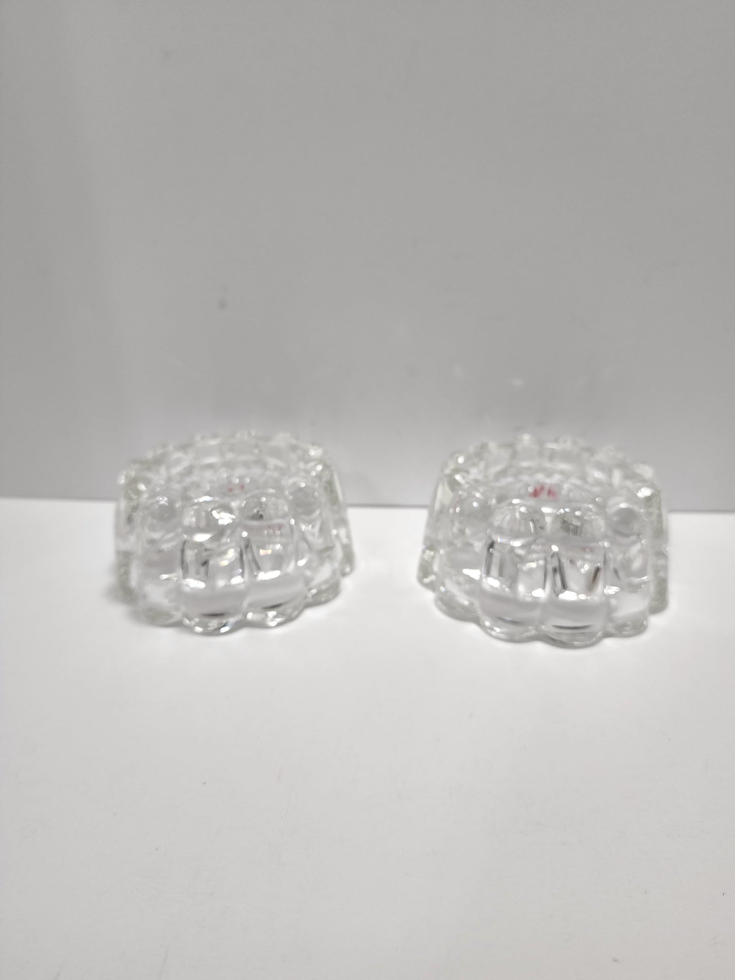 Vintage 1970s Princess House Reversible Candleholders - Candleholder- Tealight Holders - Candles - Tealight - Crystal - Princess House