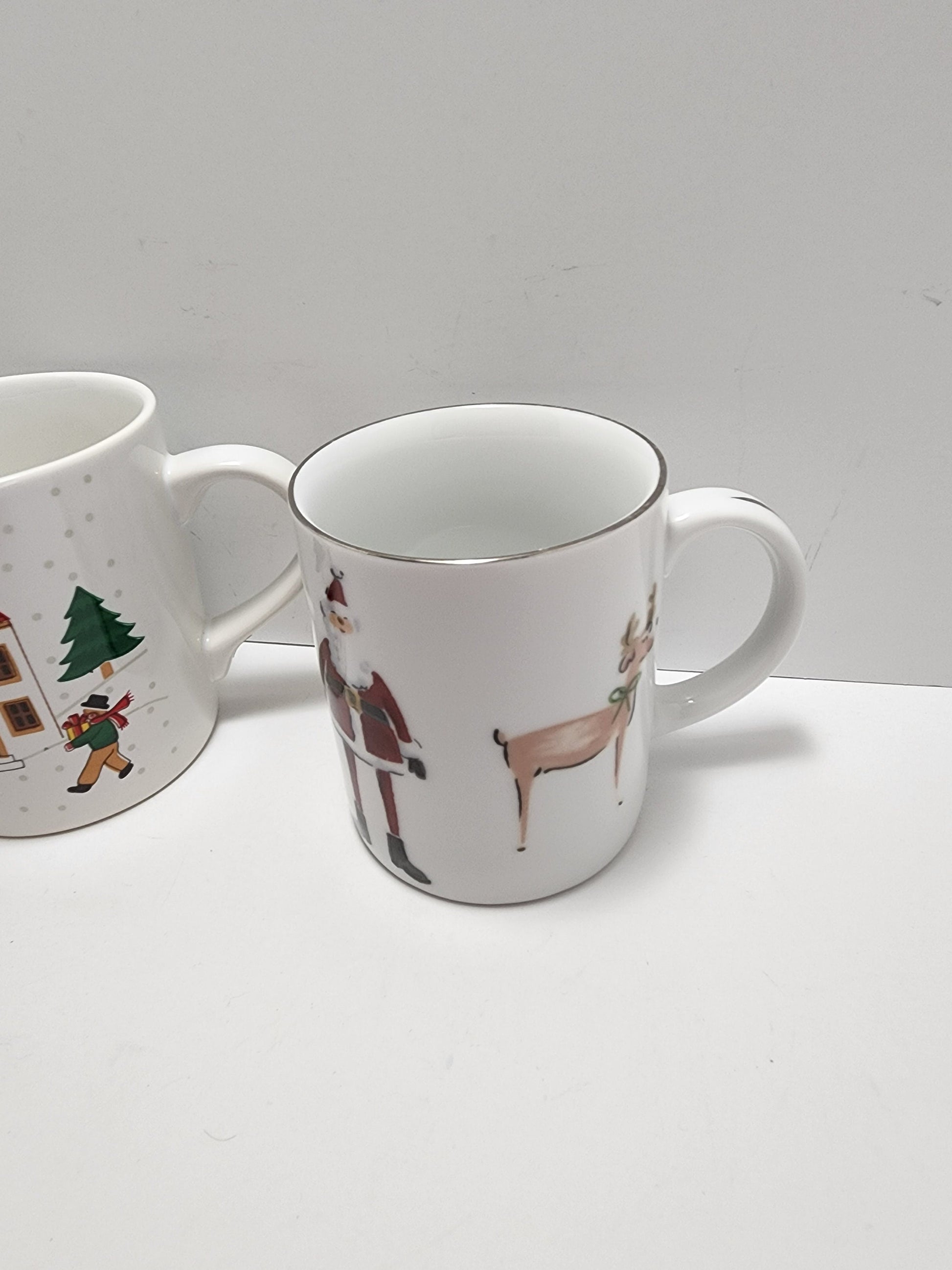 Christmas Mugs Lot Of 3 - Coffee Mugs - Mugs - Christmas - Christmas Mugs - Christmas Gifts - Coffee - Santa - Santa Mug - Reindeer