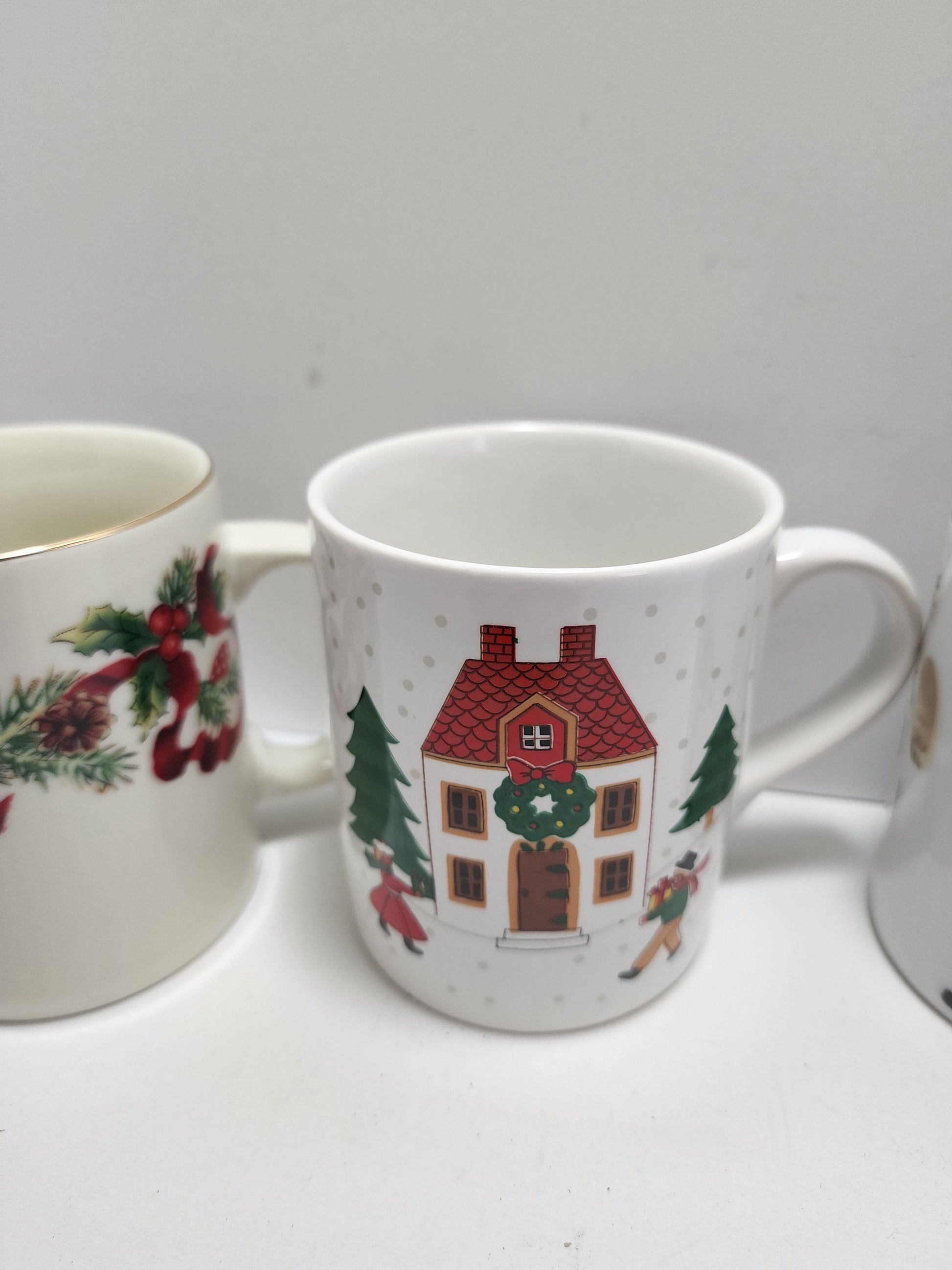 Christmas Mugs Lot Of 3 - Coffee Mugs - Mugs - Christmas - Christmas Mugs - Christmas Gifts - Coffee - Santa - Santa Mug - Reindeer