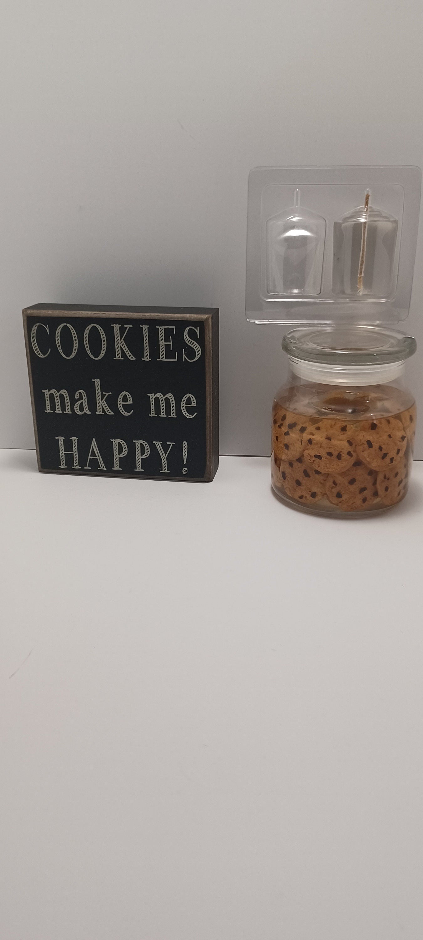 Cookies Sign With Cookie Candle - Cookies - Chocolate Chip Cookies - Chocolate Chip - Signs - Cookie Decor - Cookie Collectors - Candles