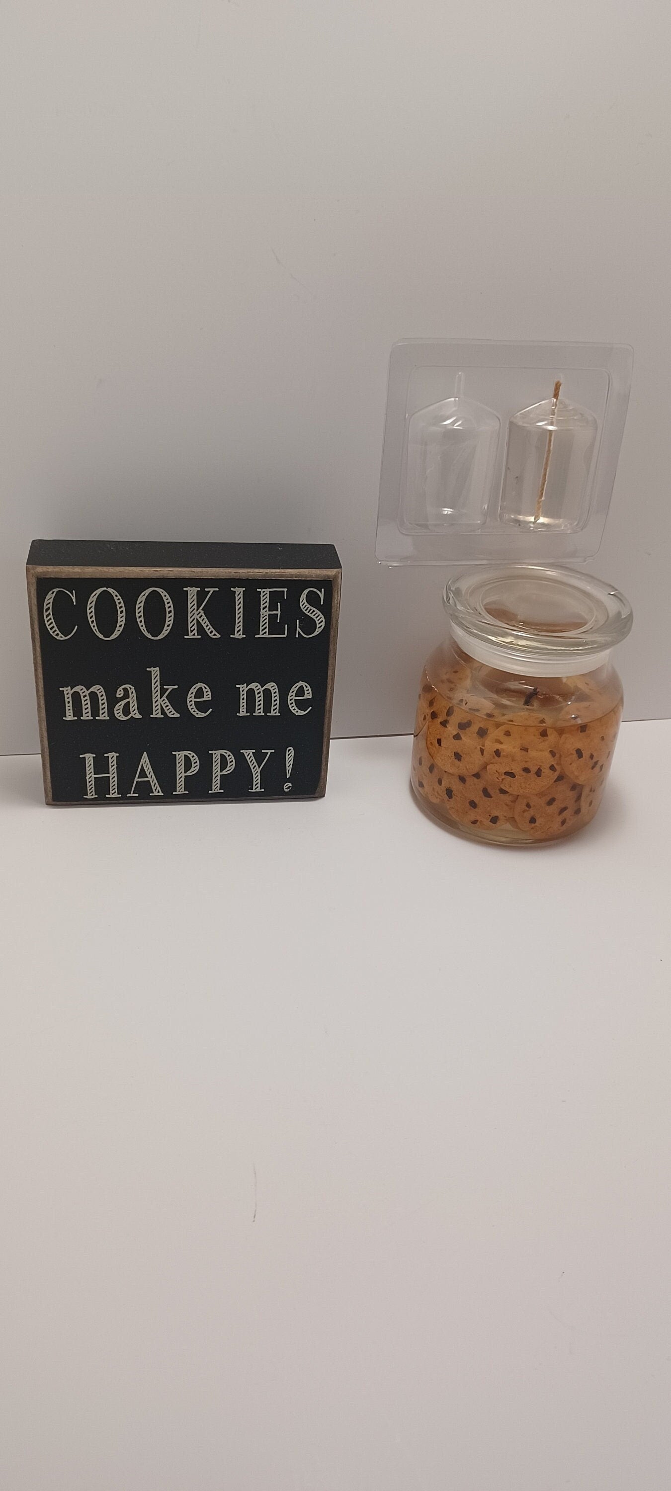 Cookies Sign With Cookie Candle - Cookies - Chocolate Chip Cookies - Chocolate Chip - Signs - Cookie Decor - Cookie Collectors - Candles