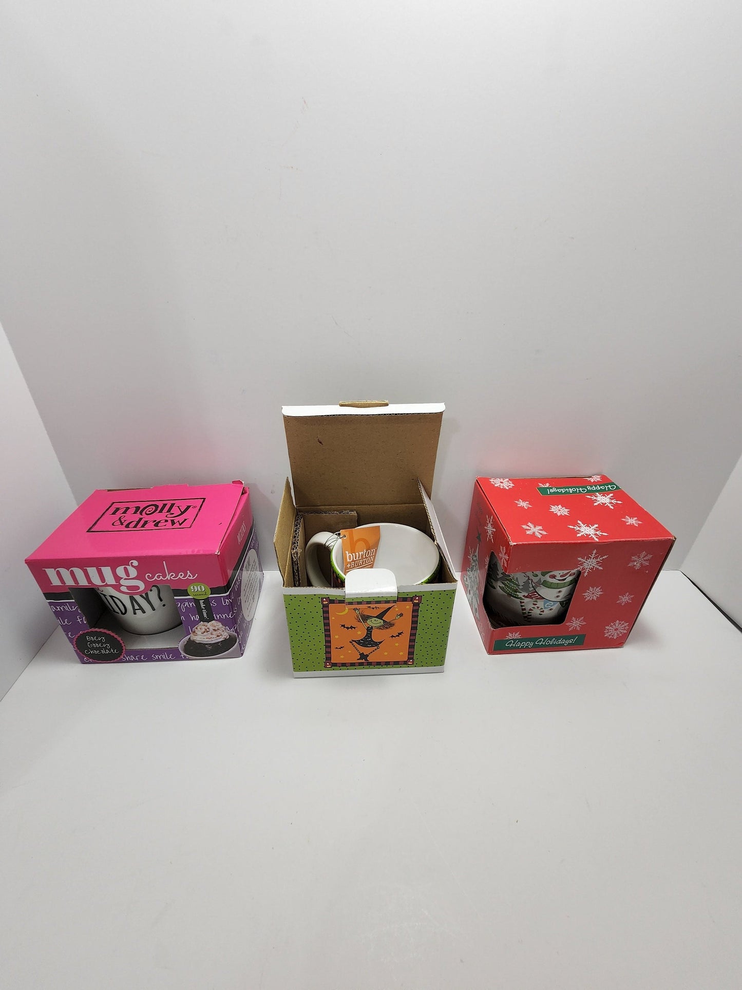 Coffee Mug Gift Sets - Molly & Drew - Halloween - Christmas - Mugs - Coffee Mugs - Halloween Mug - Christmas Mug - Cake Mug - Cakes