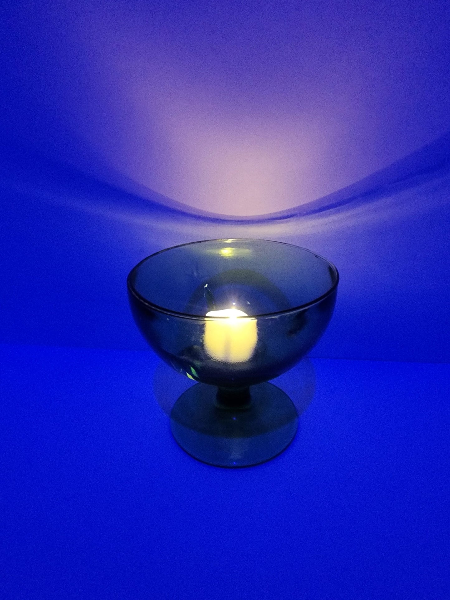 Vintage Green Glass Sherbert Dish or Decor - Green Glass - Sherbert - Sherbert Dish - Green Glass - Tealight Decor - Candle Decor