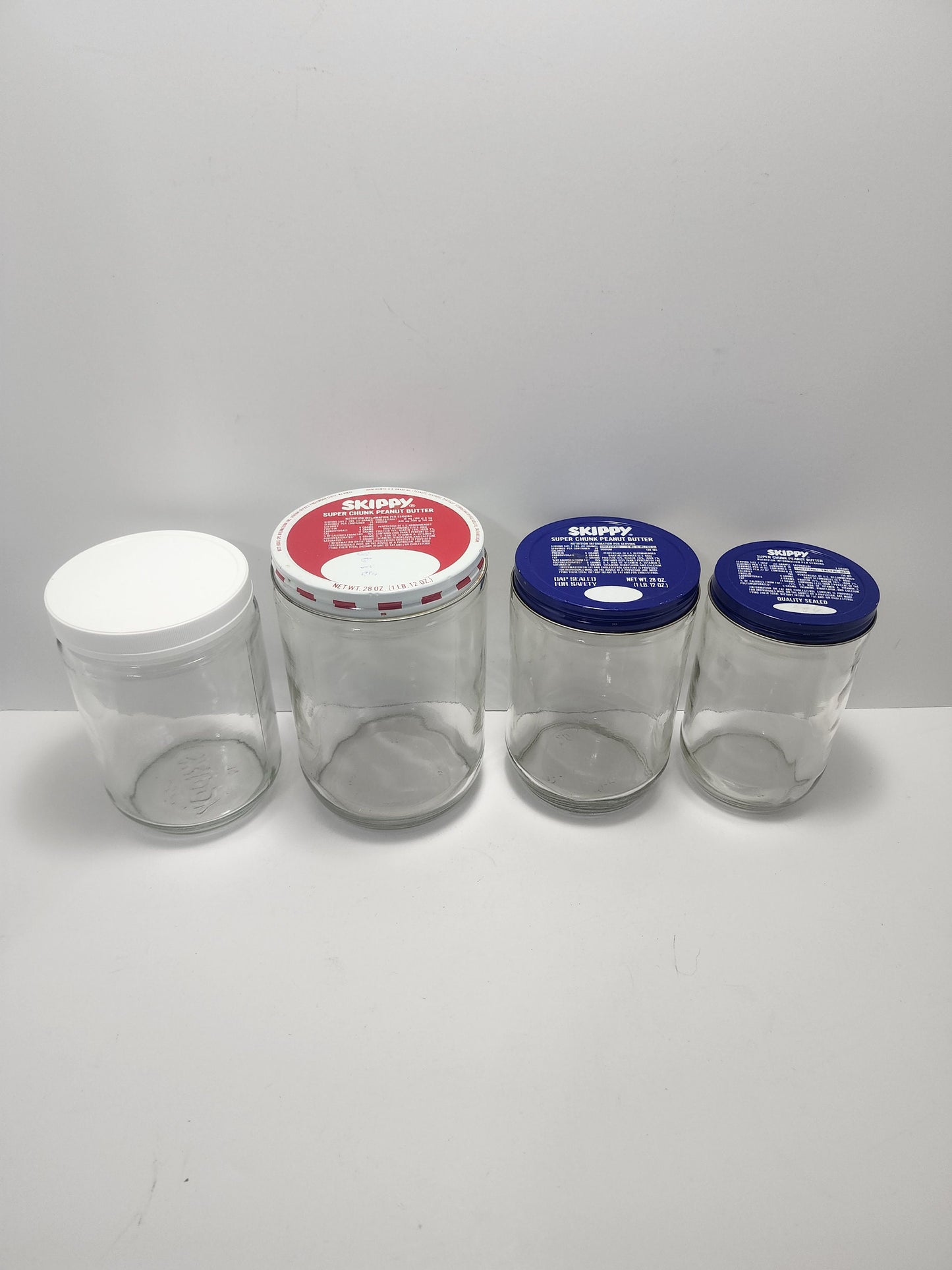 Vintage Skippy Peanut Butter Glass Jars - Skippy - Peanut Butter - Glass Jars - Skippy Jars - Peanut Butter Glass - Vintage Food