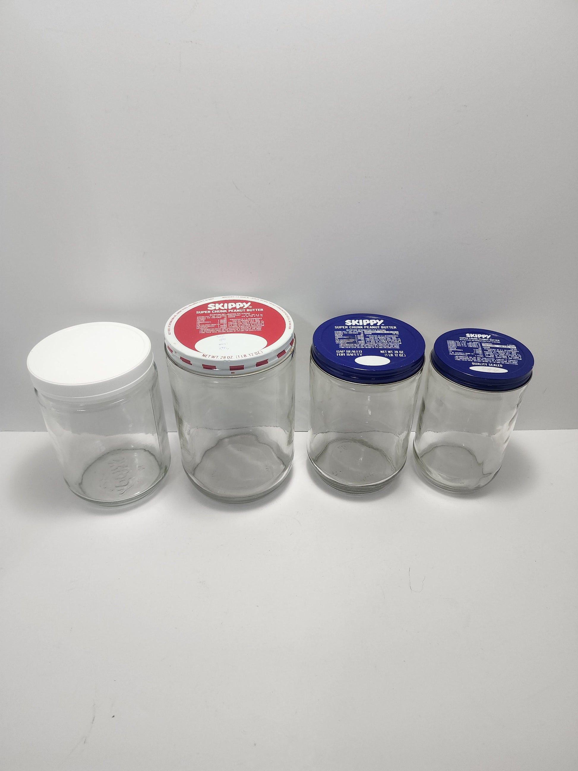 Vintage Skippy Peanut Butter Glass Jars - Skippy - Peanut Butter - Glass Jars - Skippy Jars - Peanut Butter Glass - Vintage Food