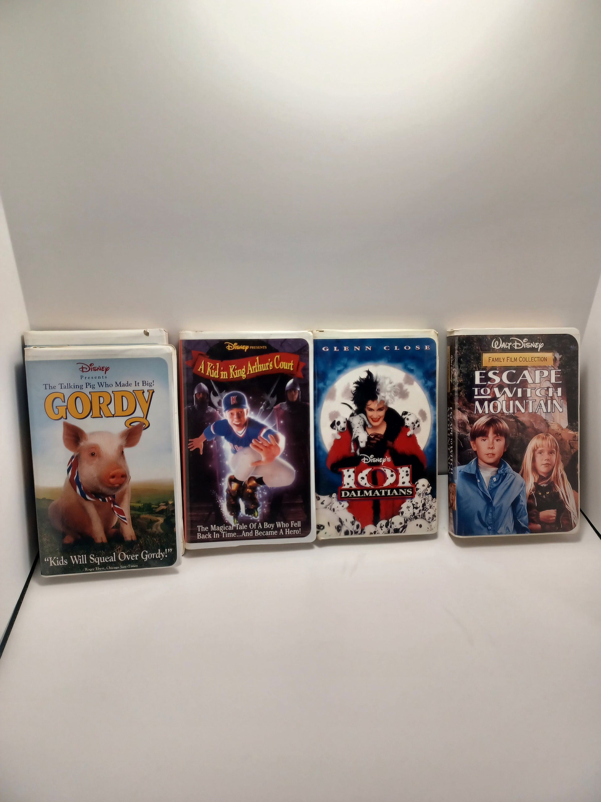 Vintage Vhs Movies - 101 Dalmatians - Gordy - Escape To Witch Mountain - King Arthur's Court - Vintage Vhs - Movies