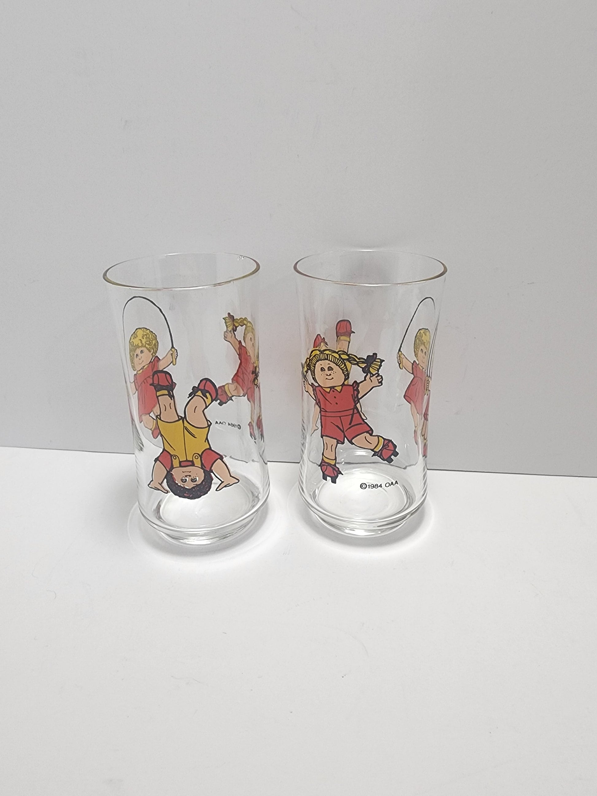 1984 Cabbage Patch Character Glasses - Character Glasses - Cabbage Patch - Cabbage Patch Glass - Vintage Glasses - Glasses