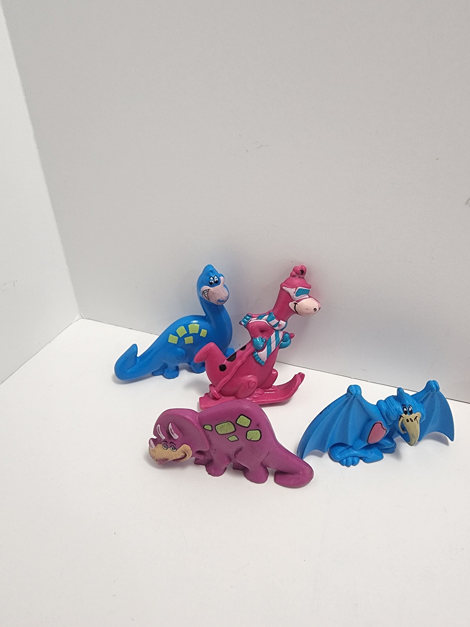 1993 Flinstones Dinosaur Pvc Cereal Prize Figures Lot - Flinstones - Cereal - Cereal Prize - Dinosaurs - Bedrock