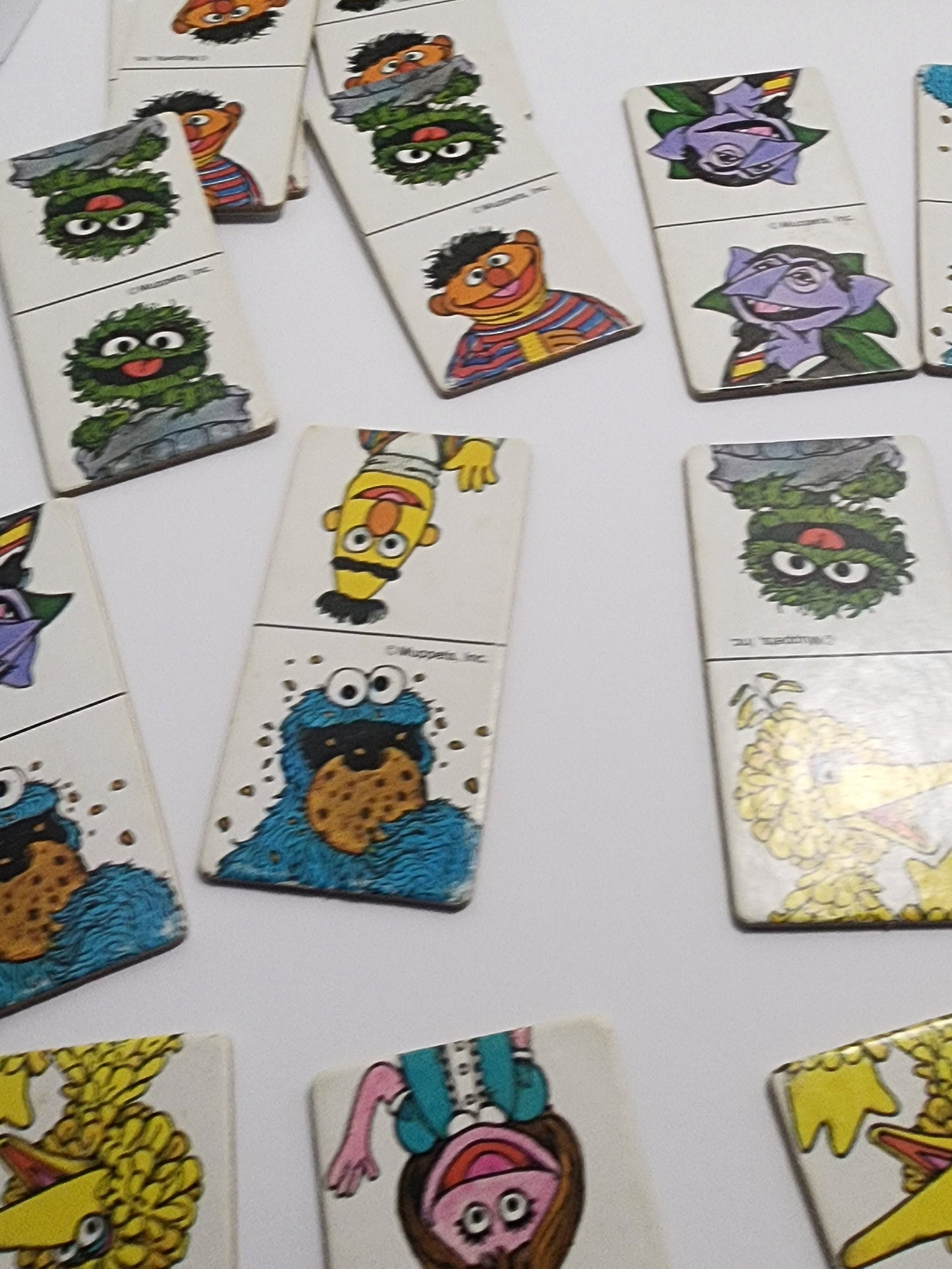 1980s Vintage Sesame Street Dominoes - Vintage Games - Board Games - Dominoes - Sesame Street - Big Bird - Sesame Street Game