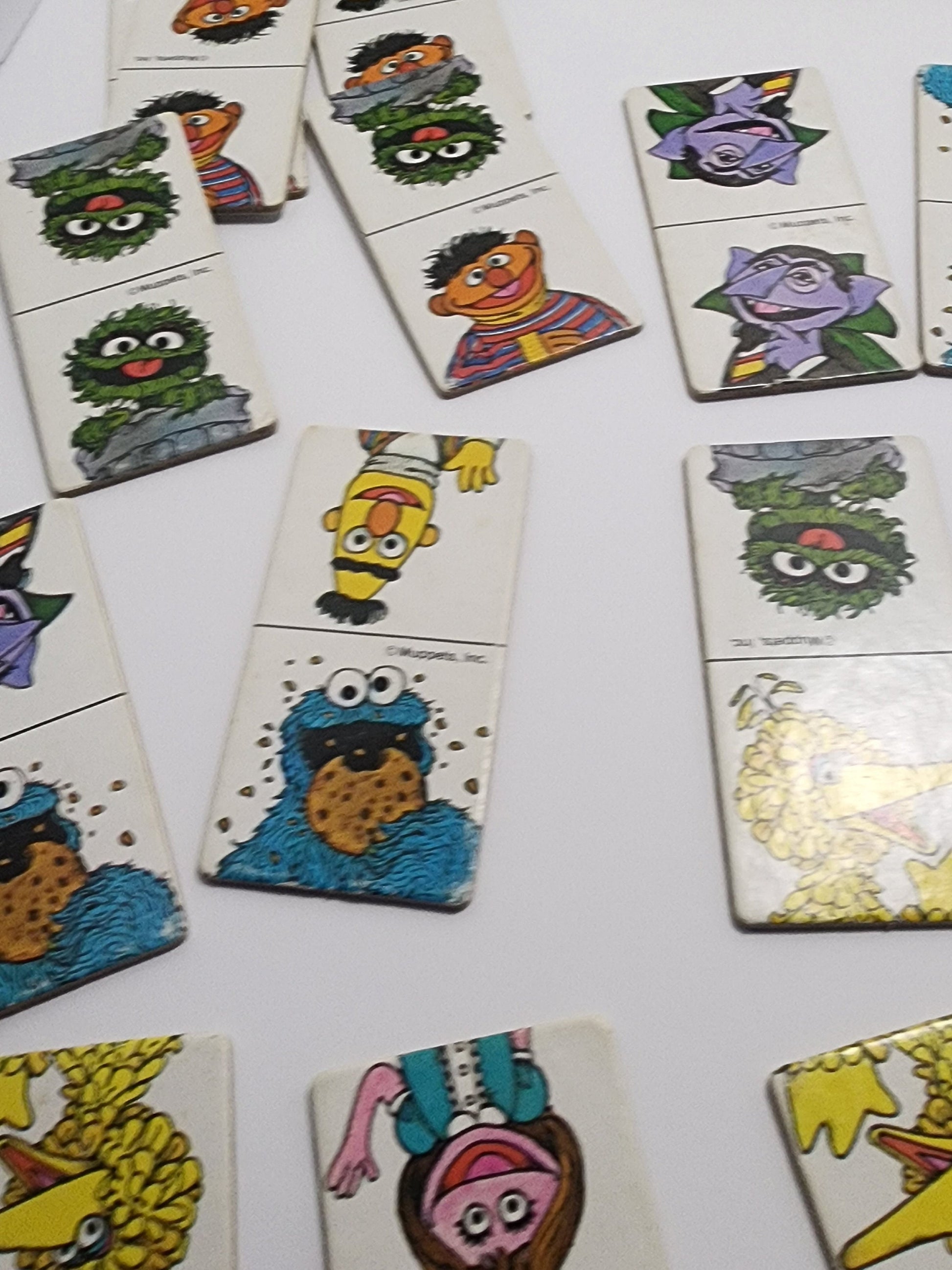 1980s Vintage Sesame Street Dominoes - Vintage Games - Board Games - Dominoes - Sesame Street - Big Bird - Sesame Street Game