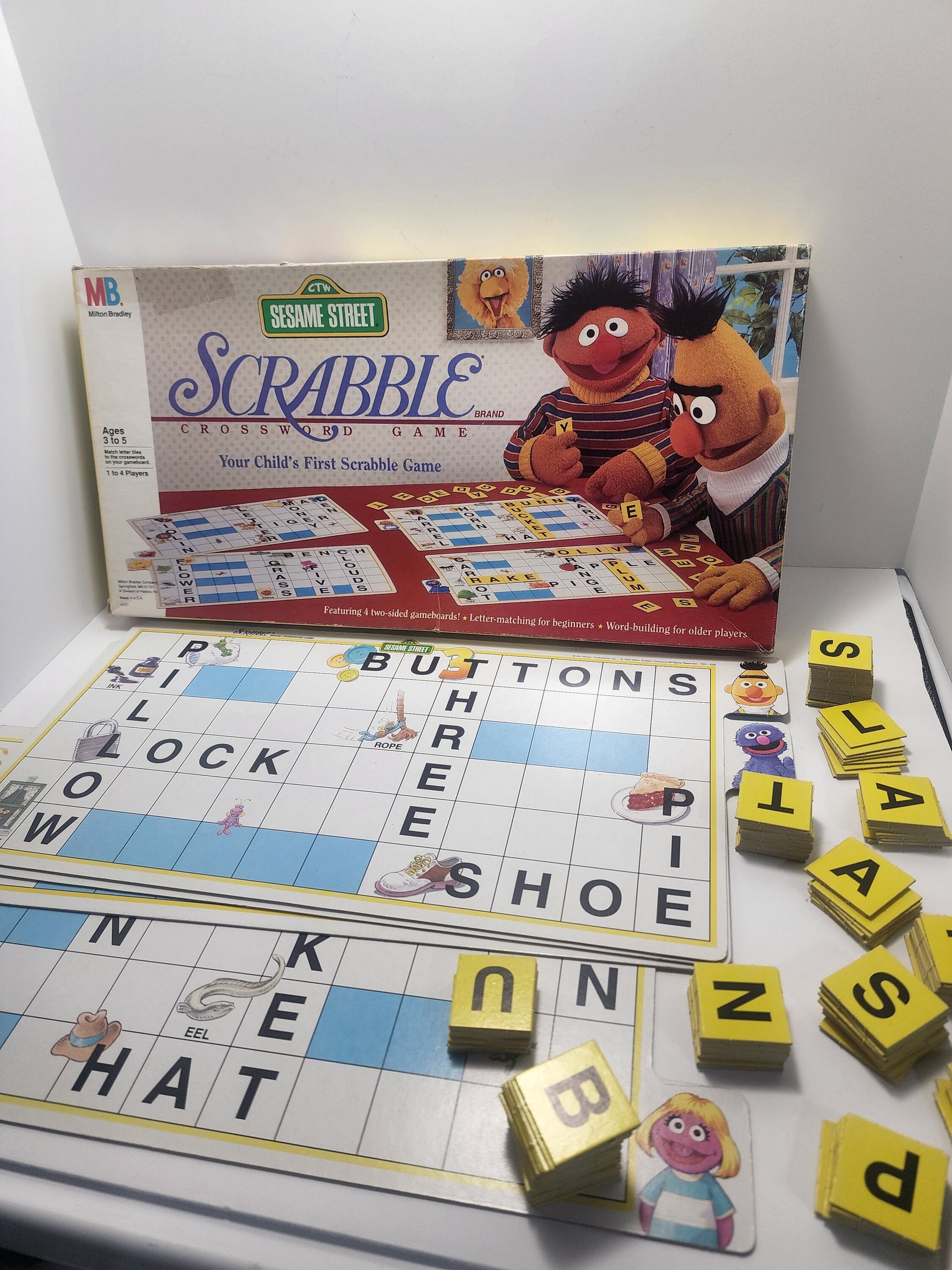1980s Vintage Sesame Street Scrabble - Scrabble - Board Games - Vintage Board Games - Sesame Street - Sesame Street Games