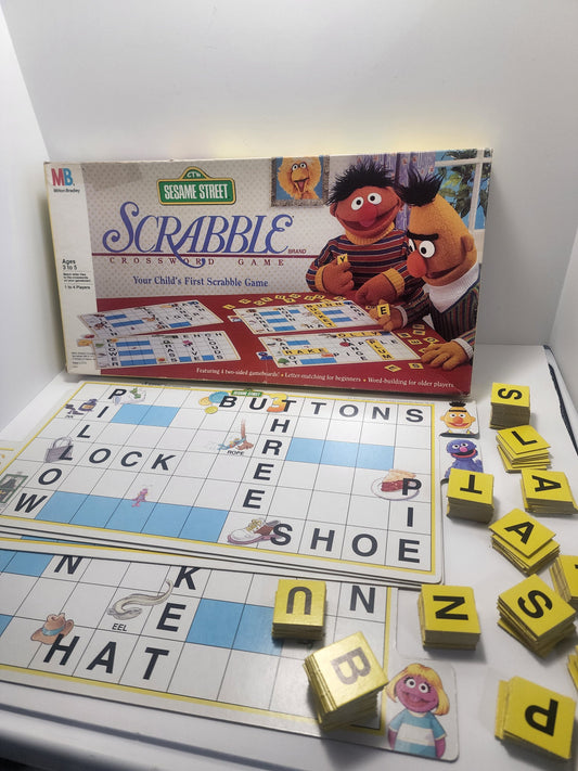 1980s Vintage Sesame Street Scrabble - Scrabble - Board Games - Vintage Board Games - Sesame Street - Sesame Street Games
