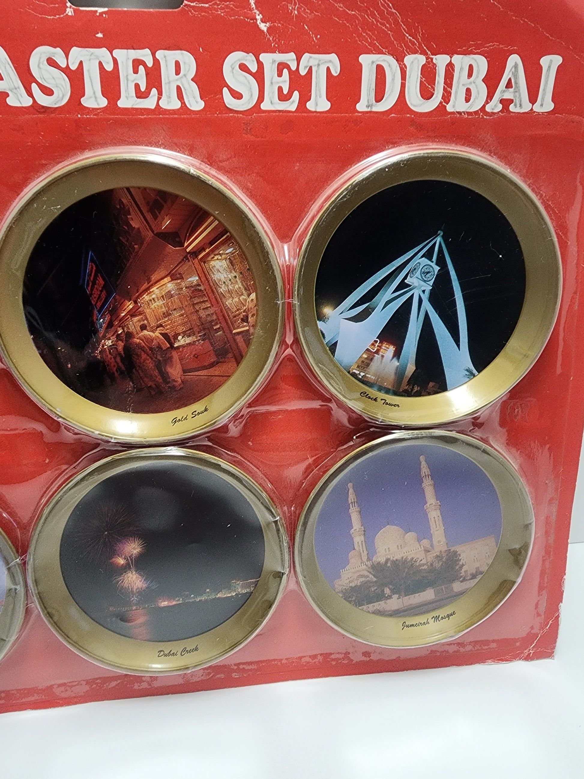 Coaster Set Of Dubai Set of 6 New In Package - Coasters - Dubai - Vintage Coasters - Souvenir - Dubai Souvenir