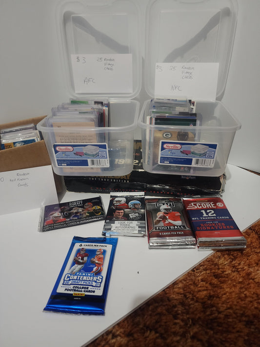 Vintage NFL Football Cards - Lots Of 25 Random Vintage NFL Cards - NFL- Sportd Cards - Nfl Cards - Sports - Cards - Collectable Cards