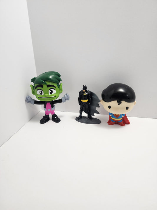 Superhero Toy Lot of 3 Batman Teen Titans Go Superman - Superman - Batman - Teen Titans Go - Superhero - Superhero Toys - Batman Toy