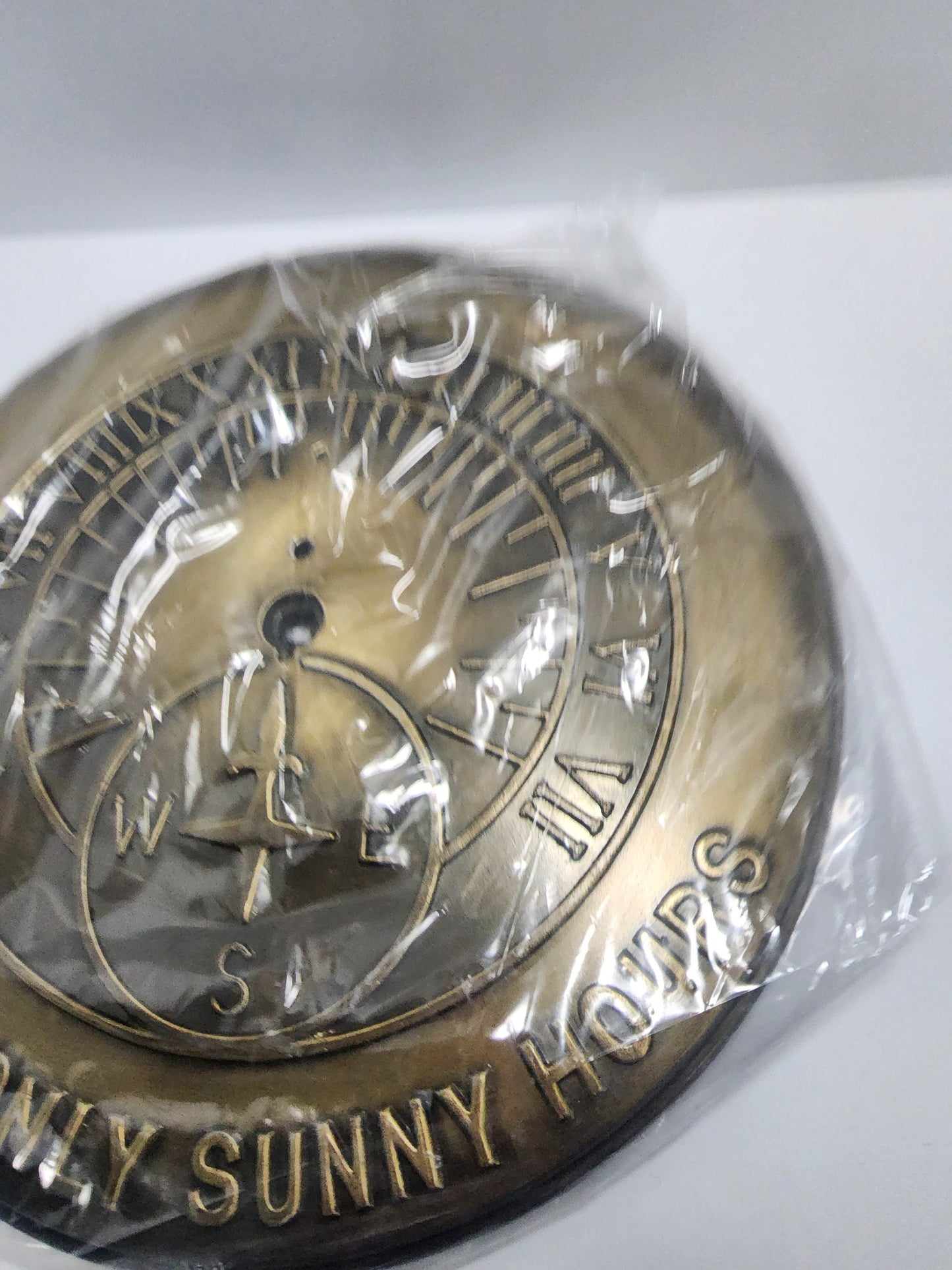 Vintage Sundial Still In Packaging - Sundial - Count Only Sunny Hours - Clock - Vintage Clock - Sundial - Big Sundial - Vintage Sundial