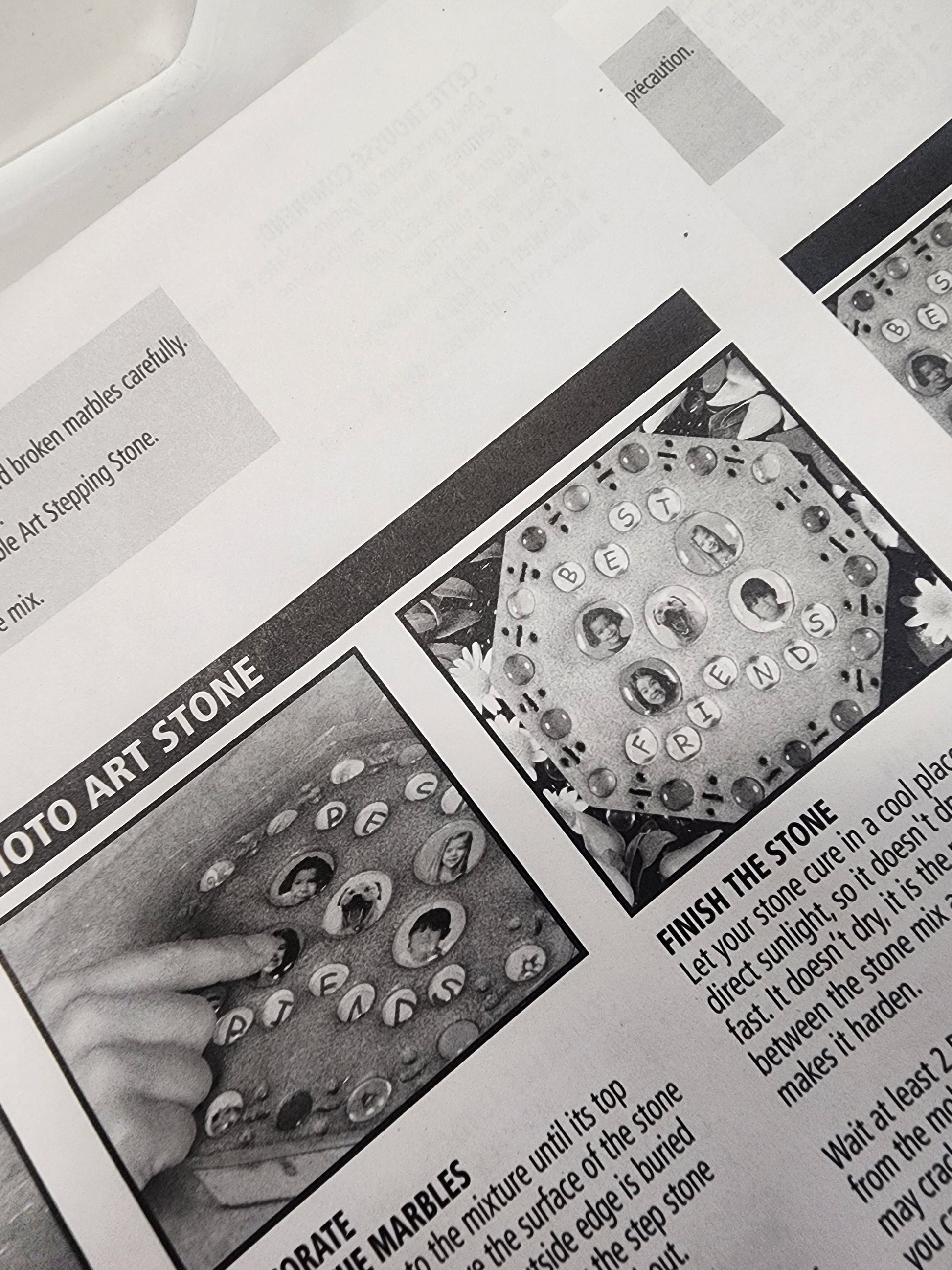 Vintage Milestone Kids Marble Art Stepping Stone Kit - Dog Paw Print - Pet Print - Milestone Kids - Marble Art - Stepping Stone - Sand Art