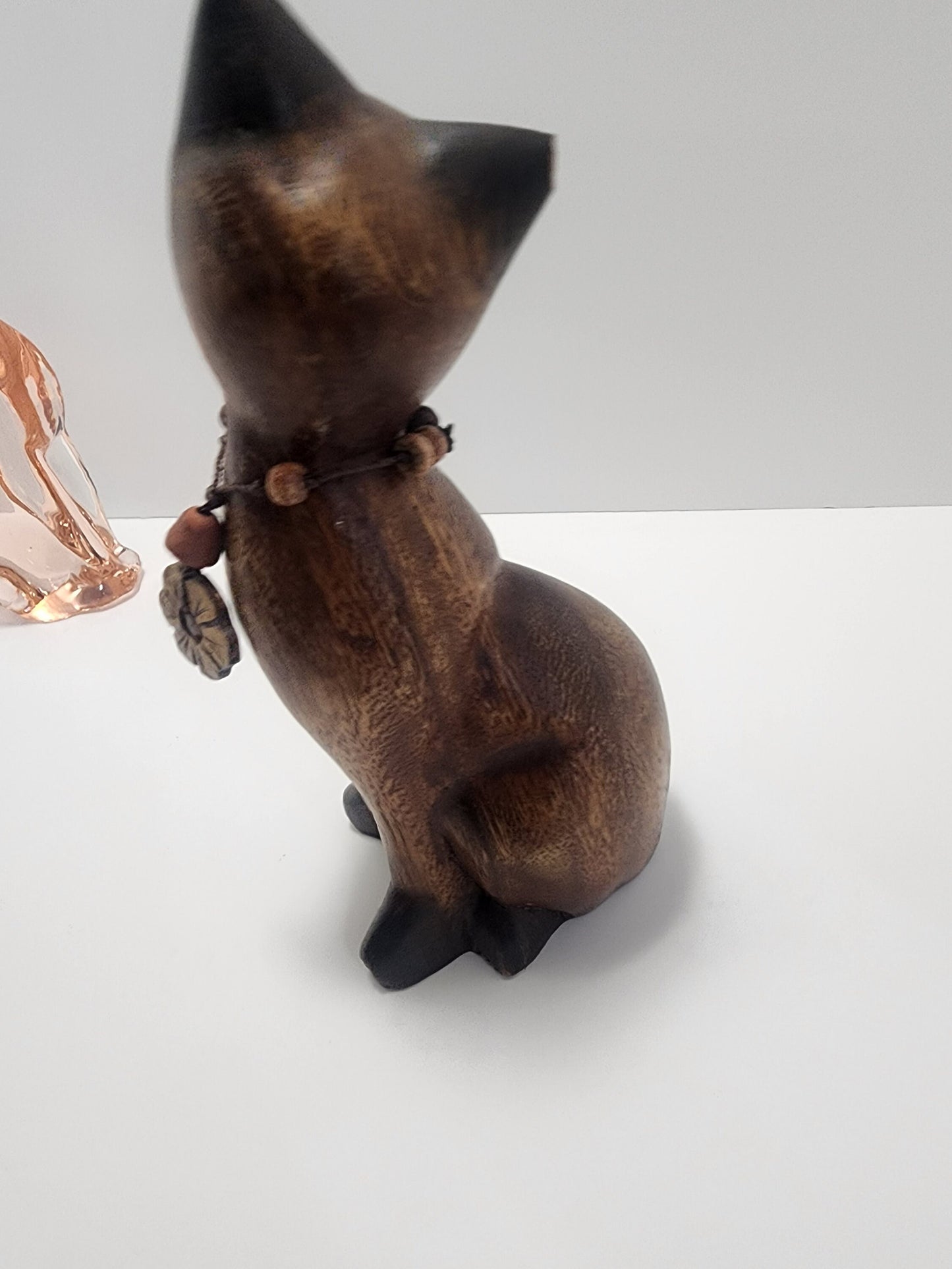 Vintage Cat Figurines - Fenton Glass Art - Siamese Cat - Egyptian Cat - Baccarat Egyptian Cat - Glass Cat - Cat Sculpture - Cat Art - Glass