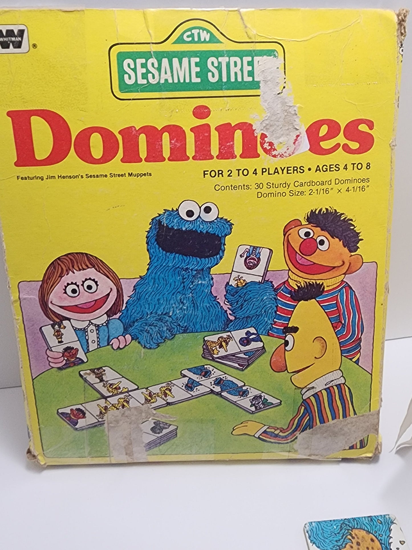 1980s Vintage Sesame Street Dominoes - Vintage Games - Board Games - Dominoes - Sesame Street - Big Bird - Sesame Street Game