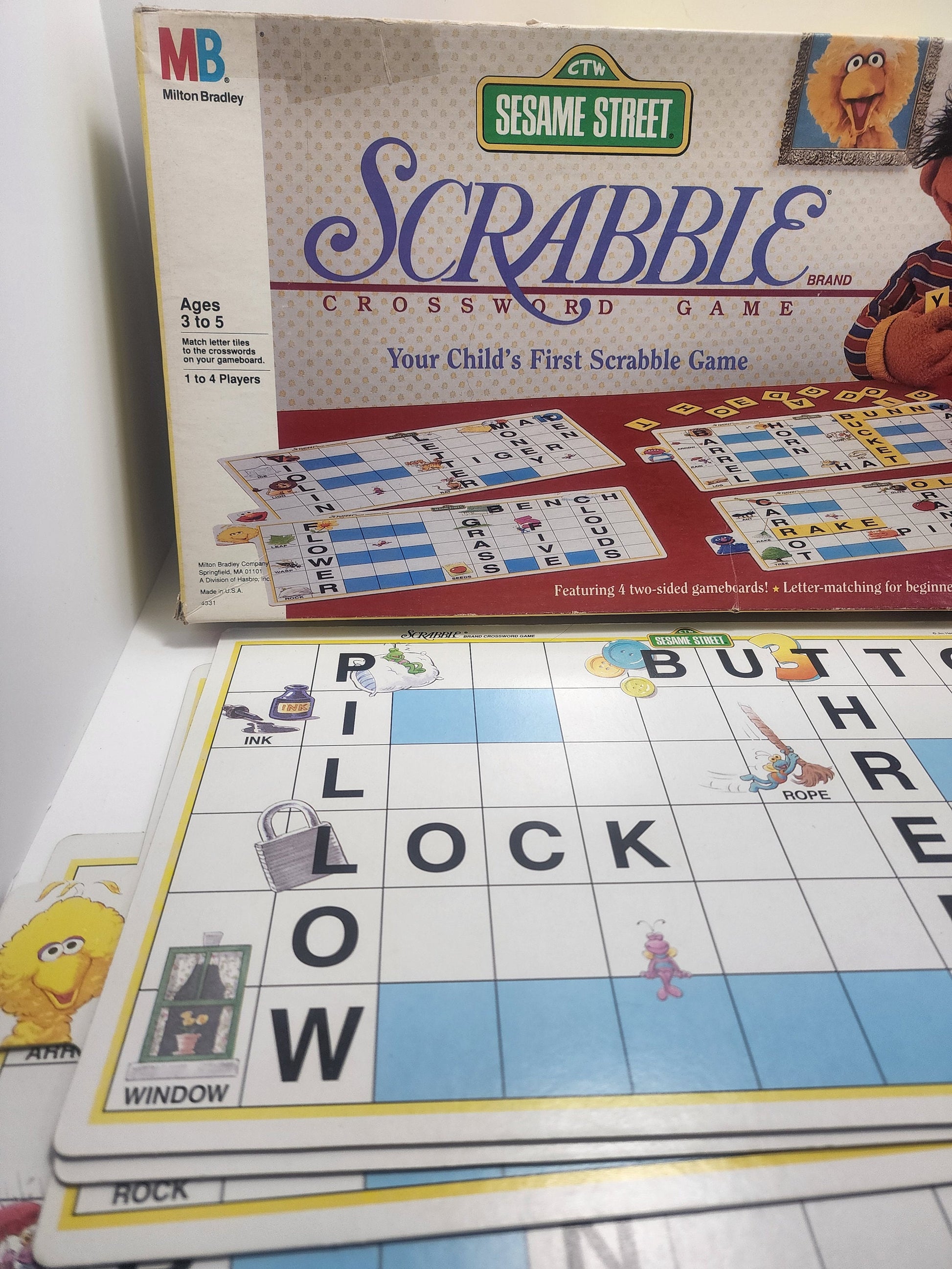 1980s Vintage Sesame Street Scrabble - Scrabble - Board Games - Vintage Board Games - Sesame Street - Sesame Street Games