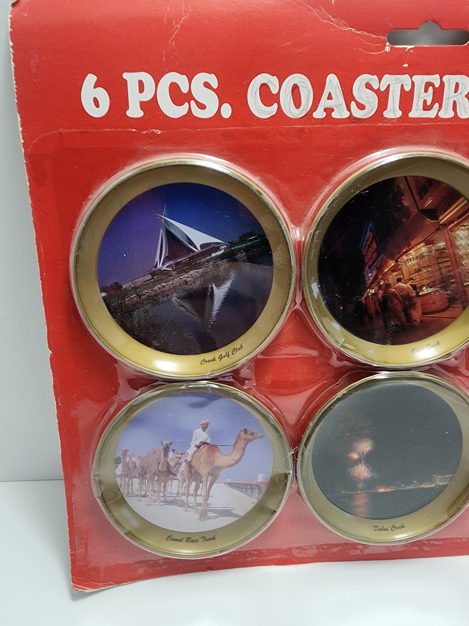 Coaster Set Of Dubai Set of 6 New In Package - Coasters - Dubai - Vintage Coasters - Souvenir - Dubai Souvenir