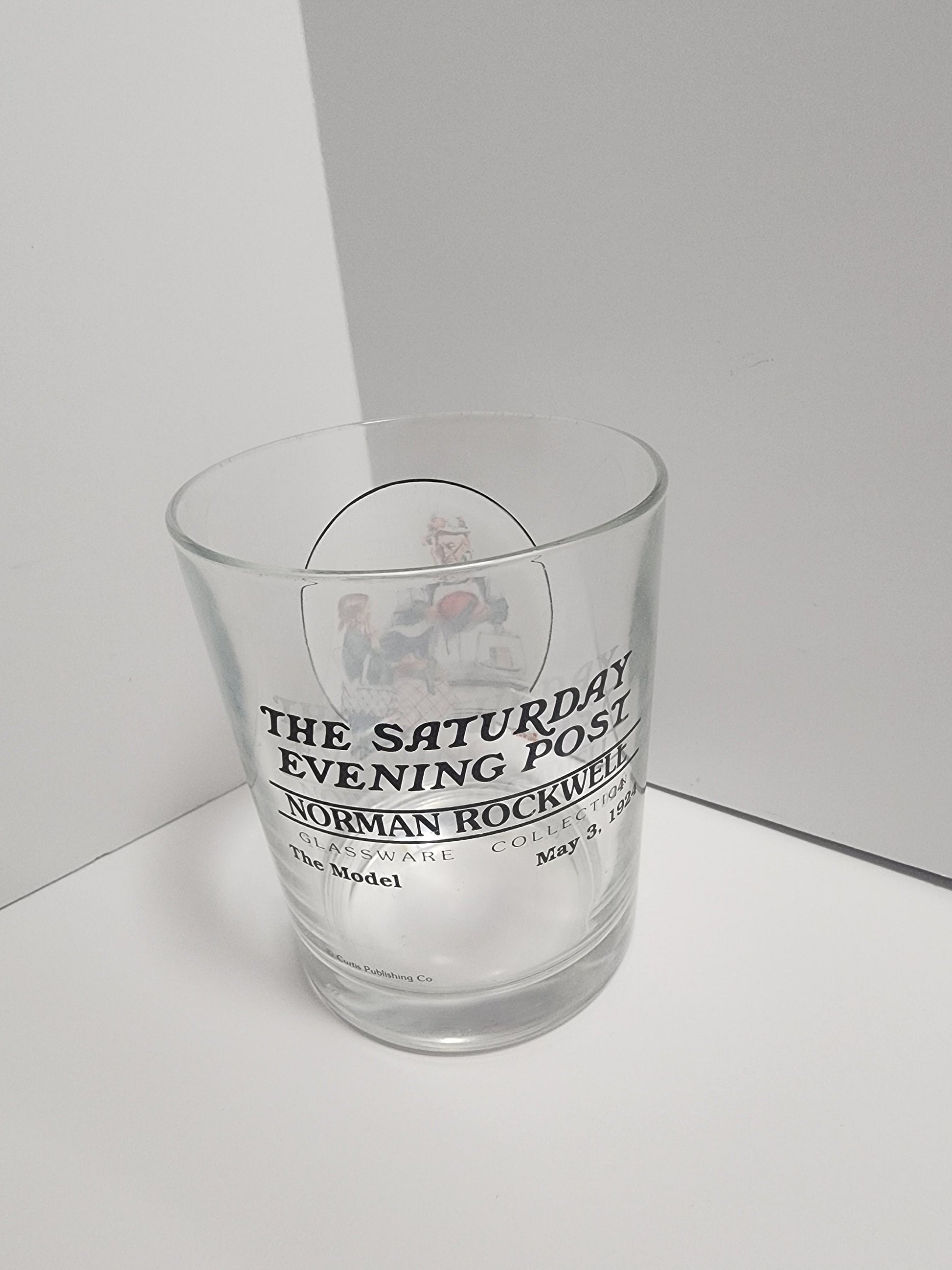 Vintage Norman Rockwell Saturday Evening Post 1924 Collectable Glass - Glasses - Drinkware - Norman Rockwell - Saturday Evening Post
